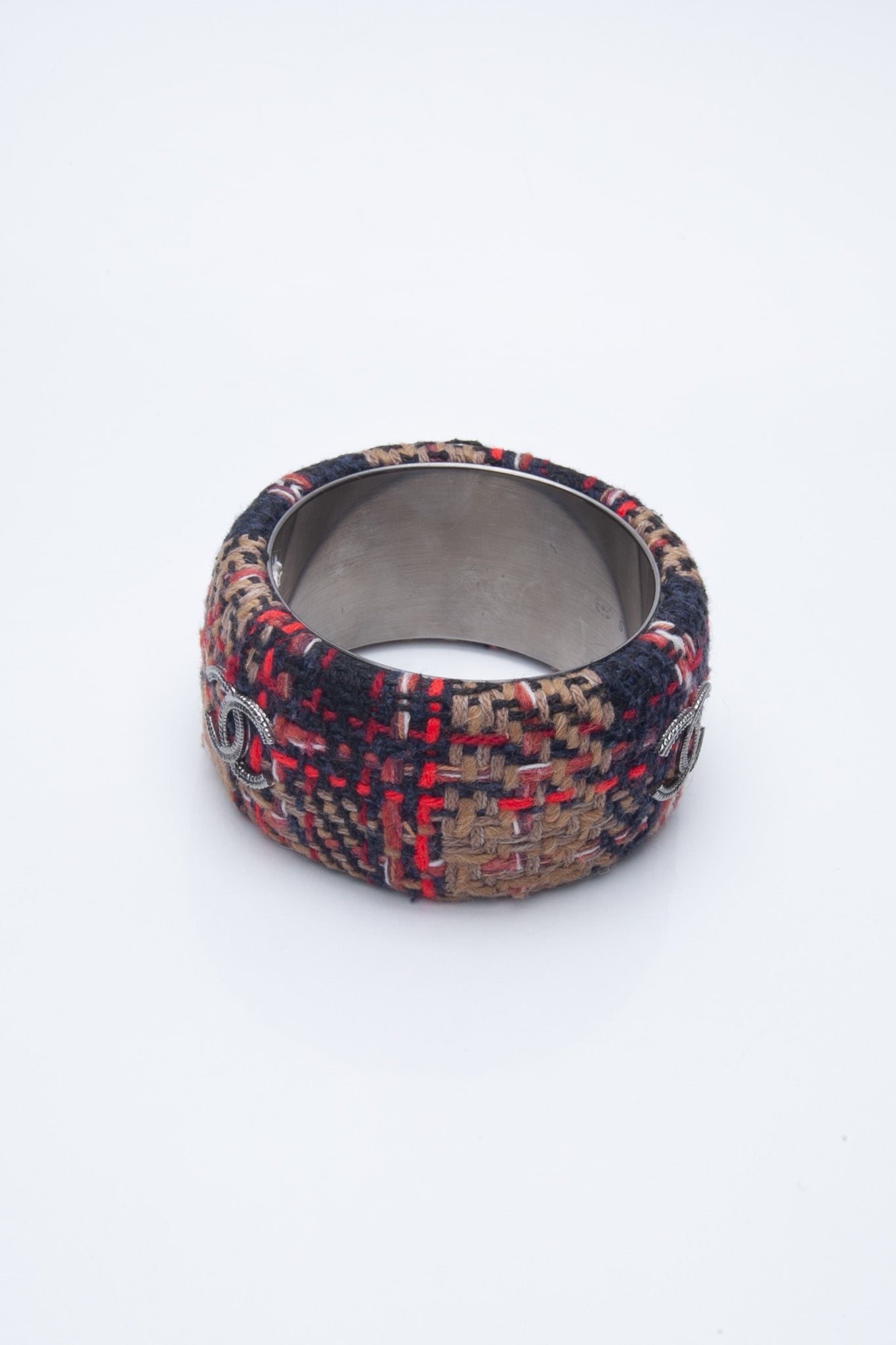 CHANEL Tweed Bangle Bracelet
