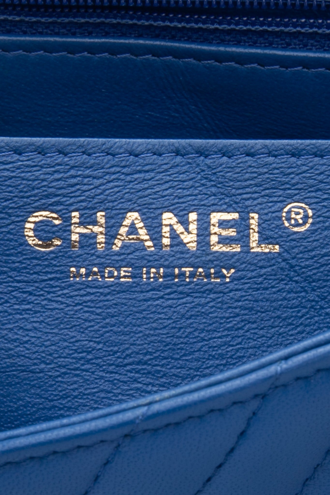 CHANEL Chevron Lambskin Blue Leather Square Mini Flap Bag