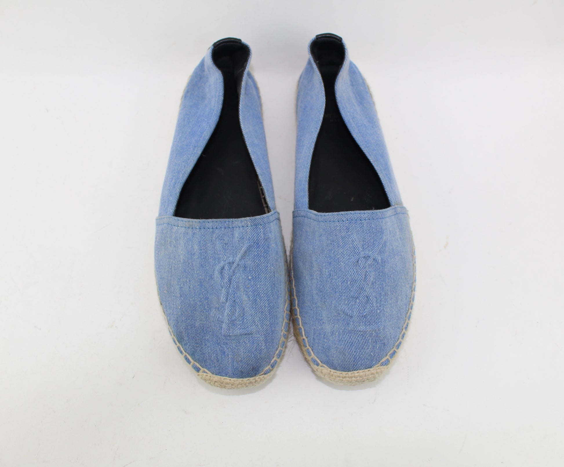 SAINT LAURENT MONOGRAM ESPADRILLES SIZE 37.5