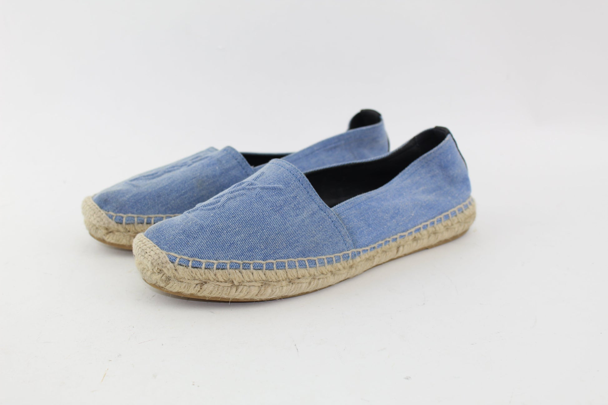 SAINT LAURENT MONOGRAM ESPADRILLES SIZE 37.5