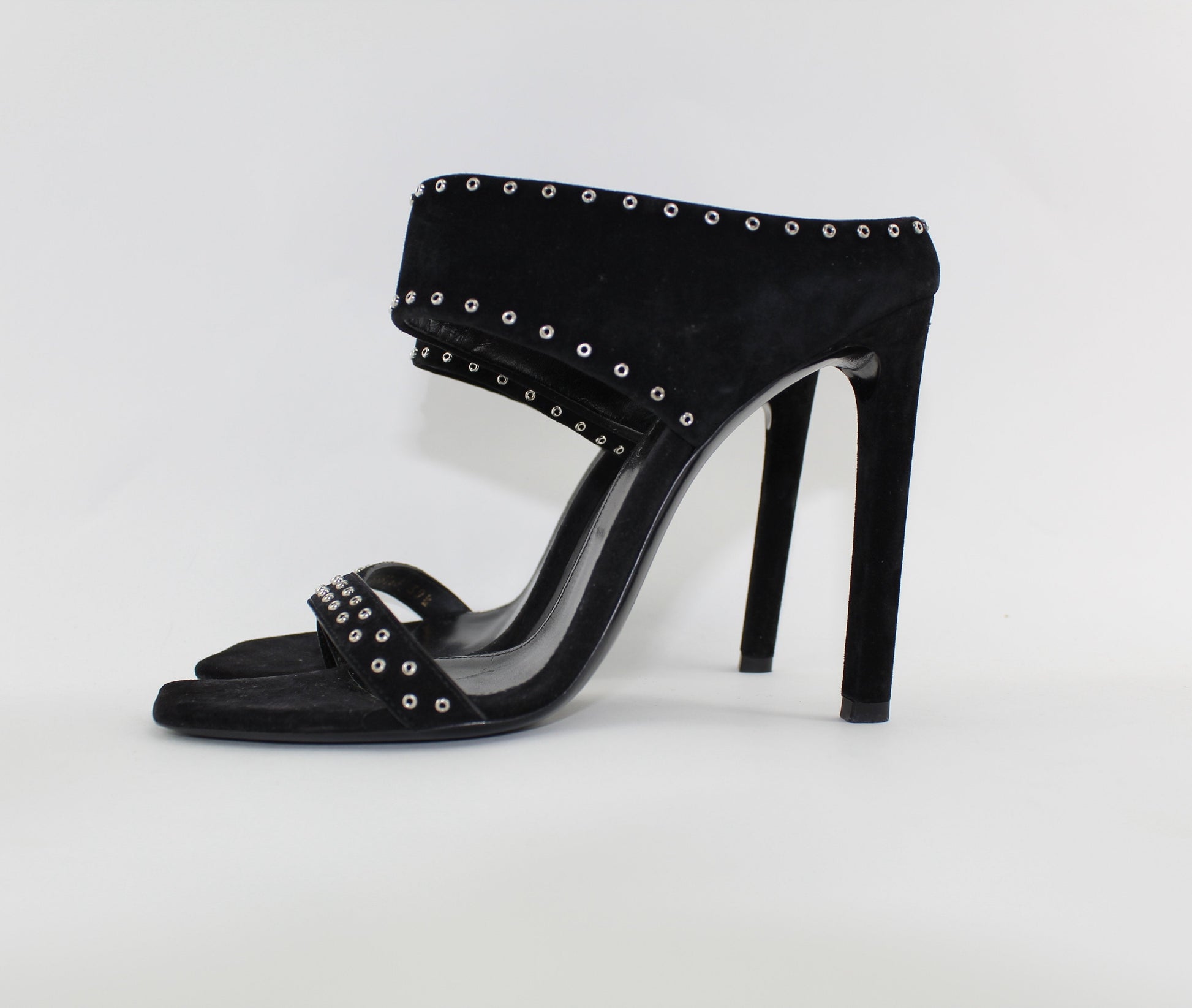 SAINT LAURENT MICA 105 SUEDE MULE SIZE 39.5