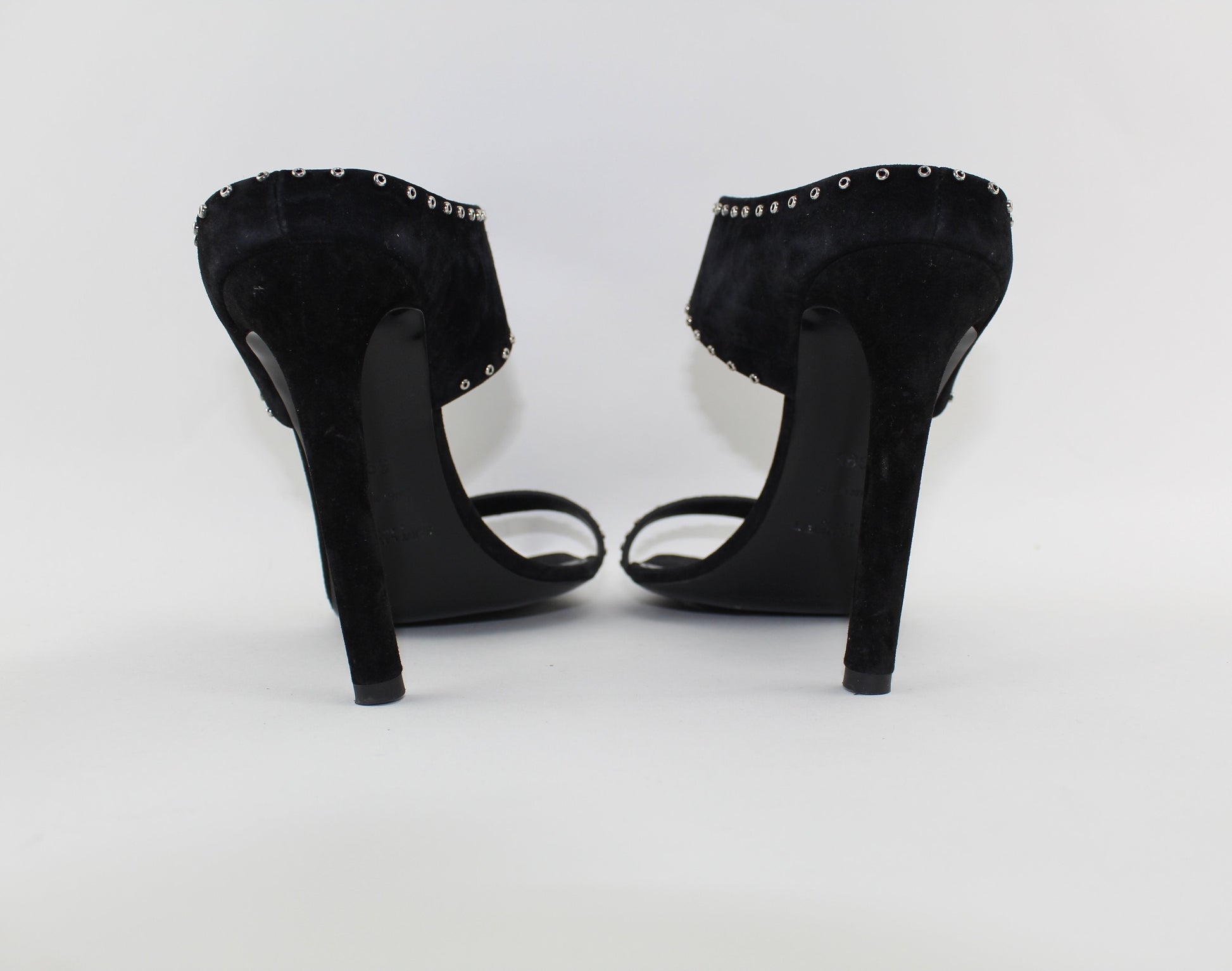 SAINT LAURENT MICA 105 SUEDE MULE SIZE 39.5
