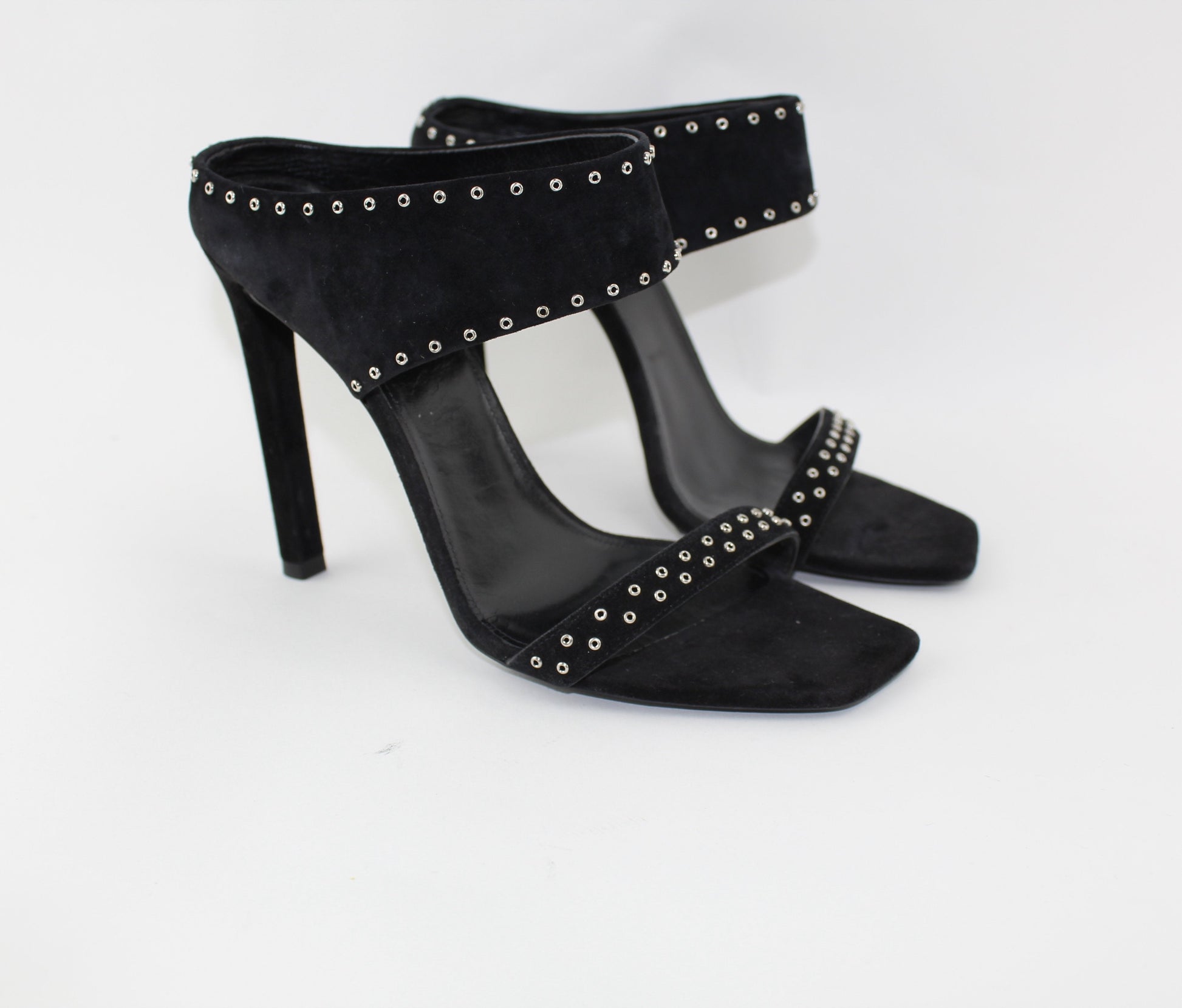 SAINT LAURENT MICA 105 SUEDE MULE SIZE 39.5