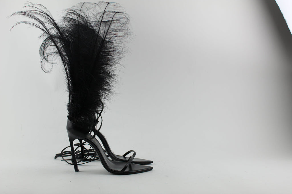 SAINT LAURENT IRIS 105 SANDALS SIZE 38