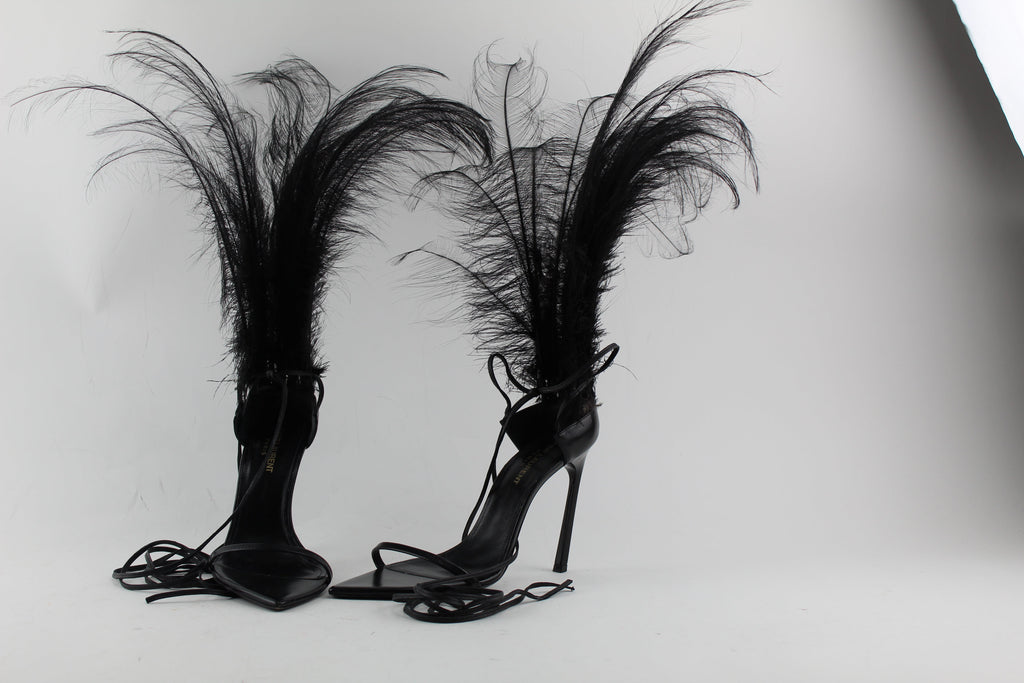 SAINT LAURENT IRIS 105 SANDALS SIZE 38