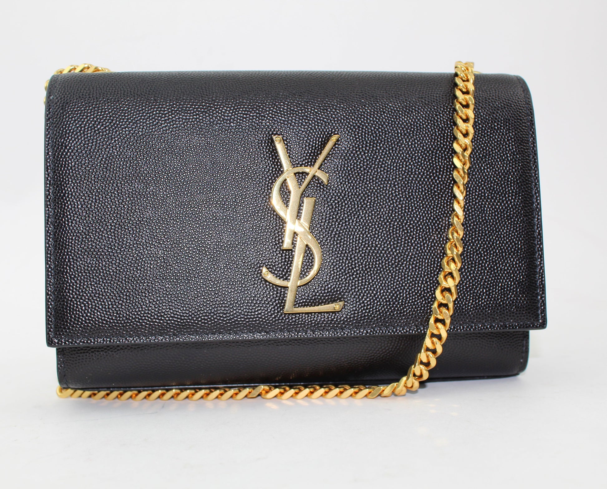 SAINT LAURENT SMALL KATE LEATHER CHAIN BAG