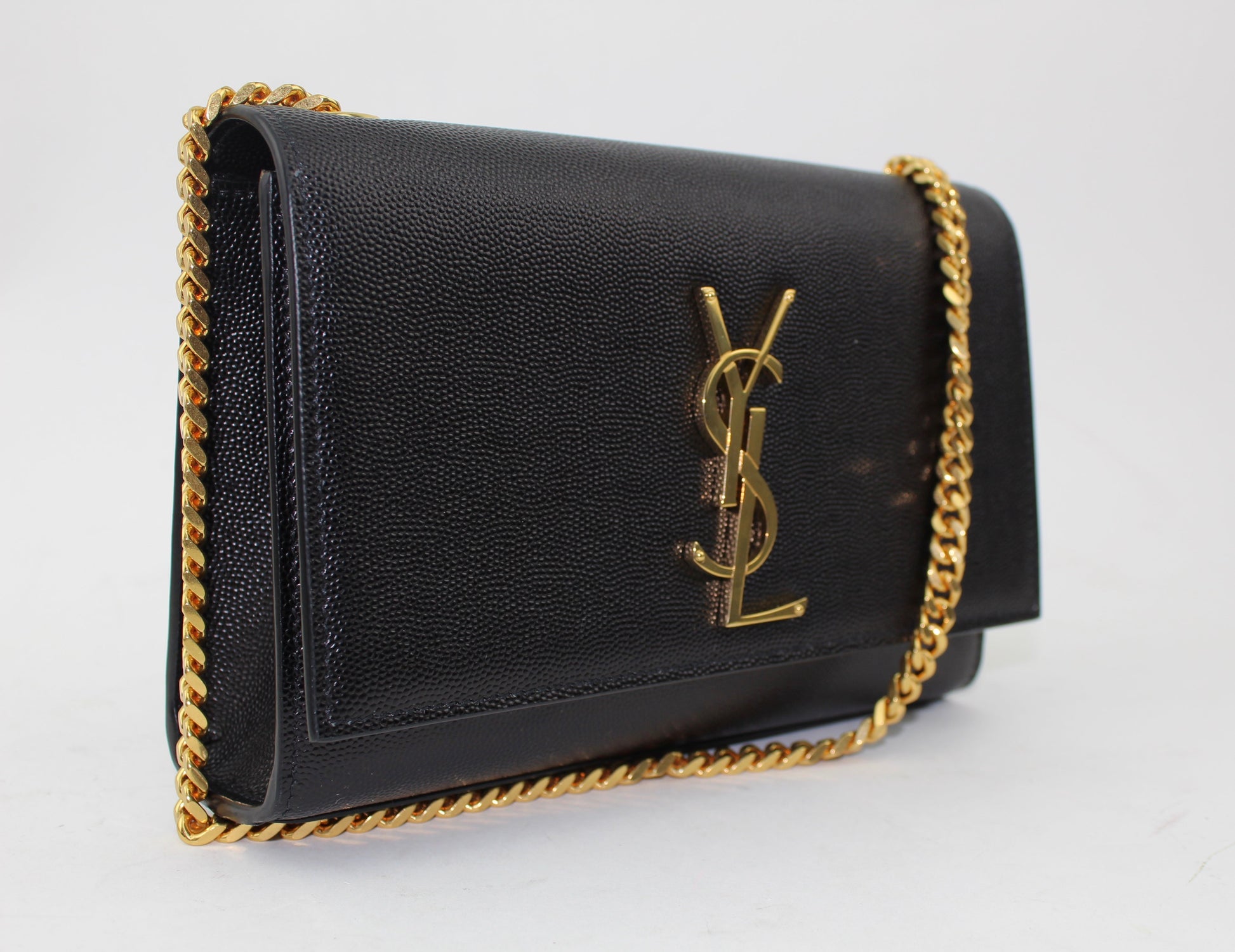 SAINT LAURENT SMALL KATE LEATHER CHAIN BAG