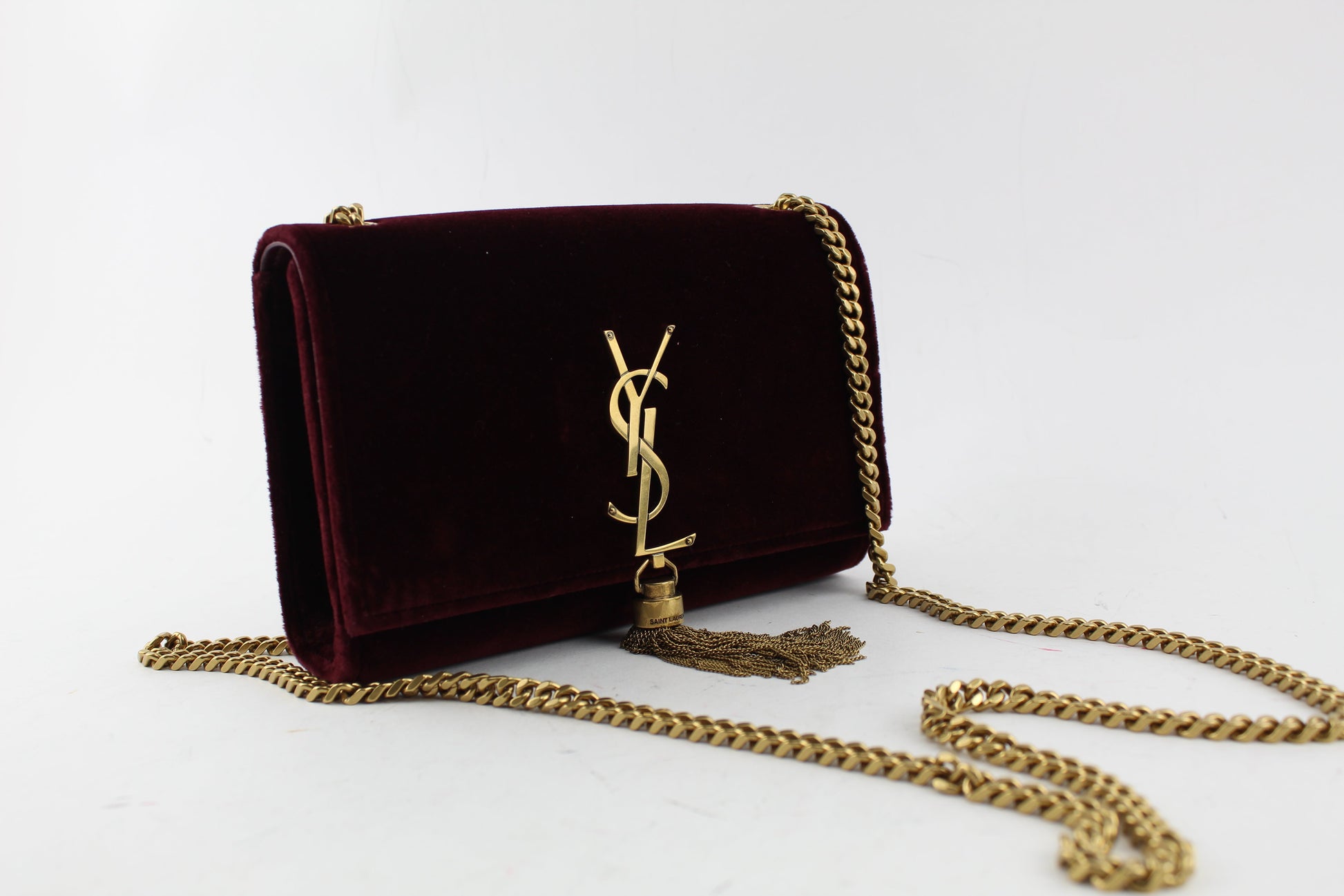 SAINT LAURENT KATE TASSEL LOGO BAG