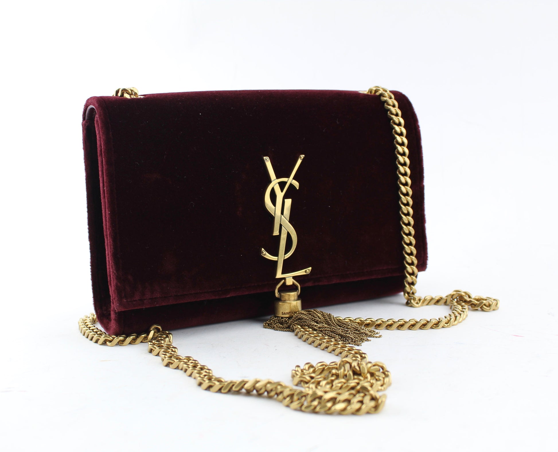SAINT LAURENT KATE TASSEL LOGO BAG