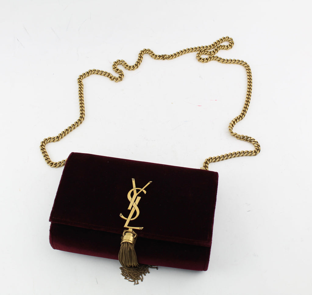 SAINT LAURENT KATE TASSEL LOGO BAG