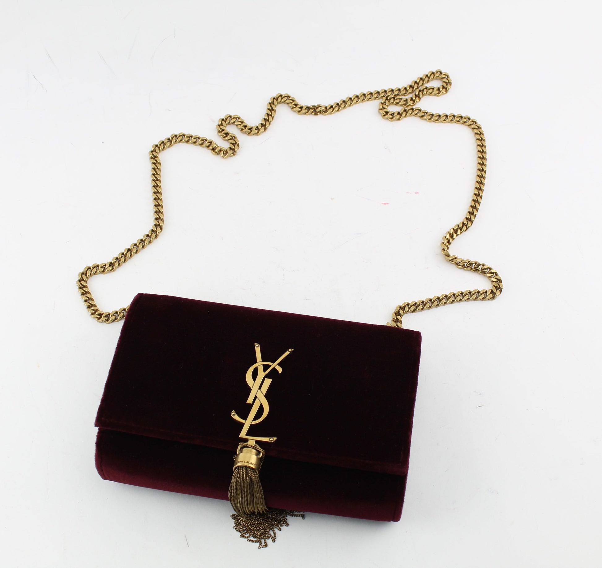 SAINT LAURENT KATE TASSEL LOGO BAG