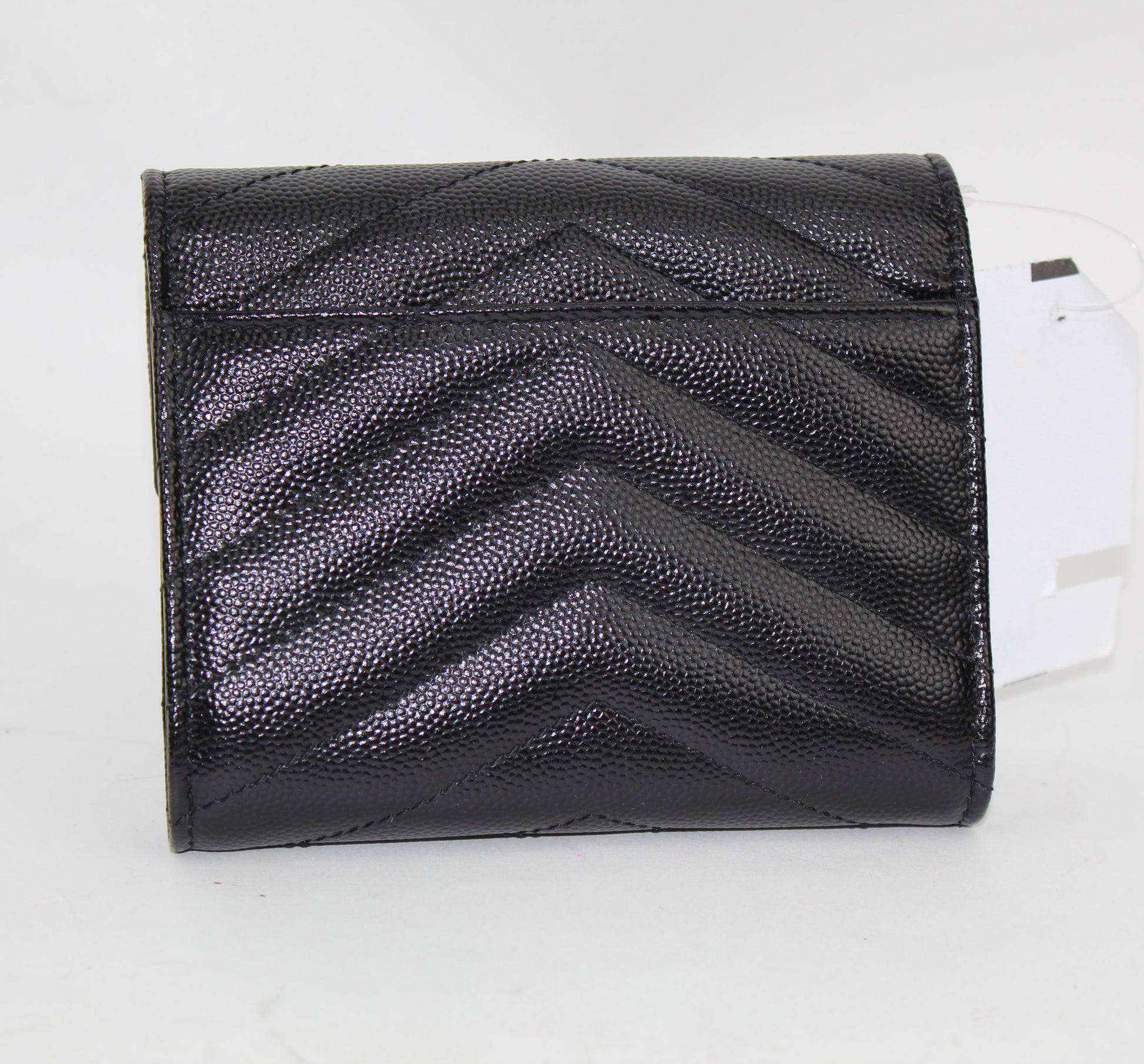 SAINT LAURENT V FLAP MONOGRAM WALLET