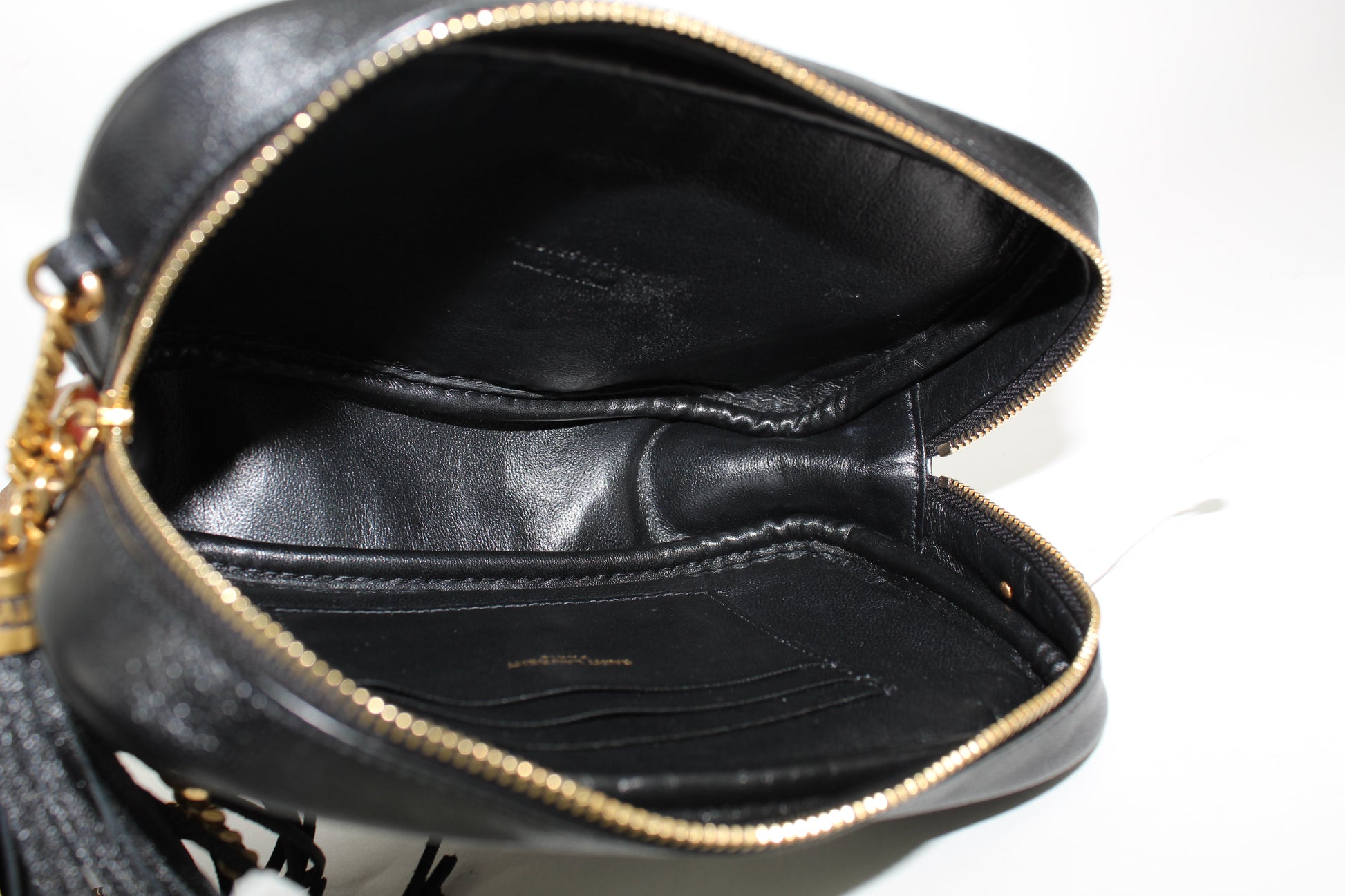SAINT LAURENT LOU MINI BAG IN RAFFIA AND VINTAGE LEATHER