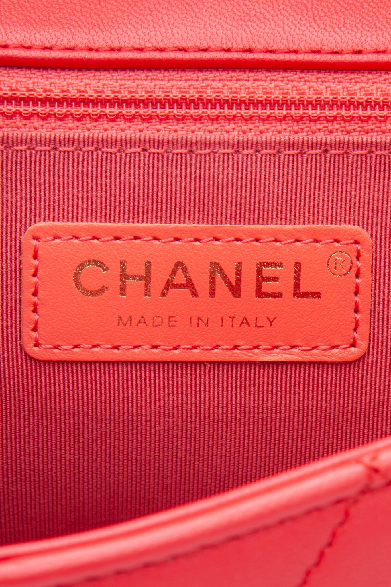 CHANEL Medium in The Loop Red Quilted Lambskin Leather Flap Bag
