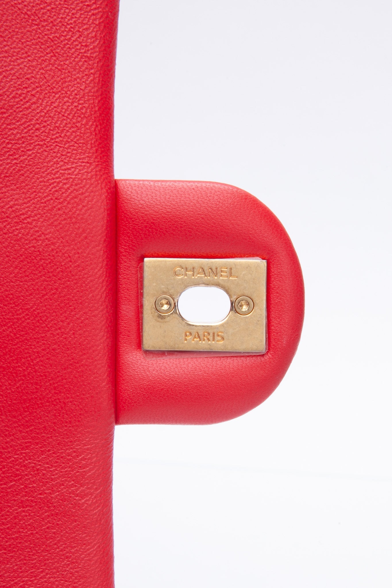 CHANEL Medium in The Loop Red Quilted Lambskin Leather Flap Bag