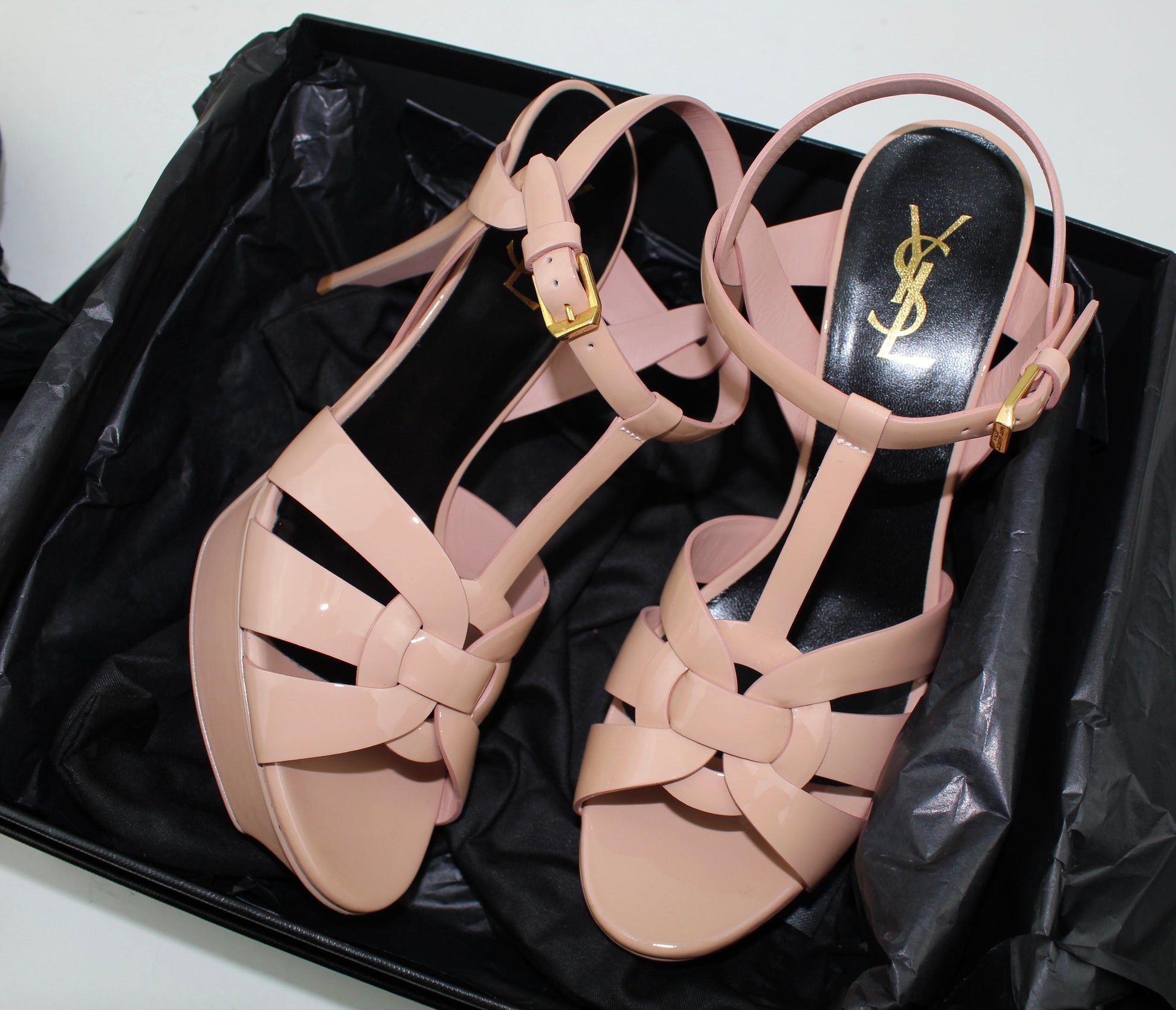 SAINT LAURENT TRIBUTE SANDALS SIZE 40