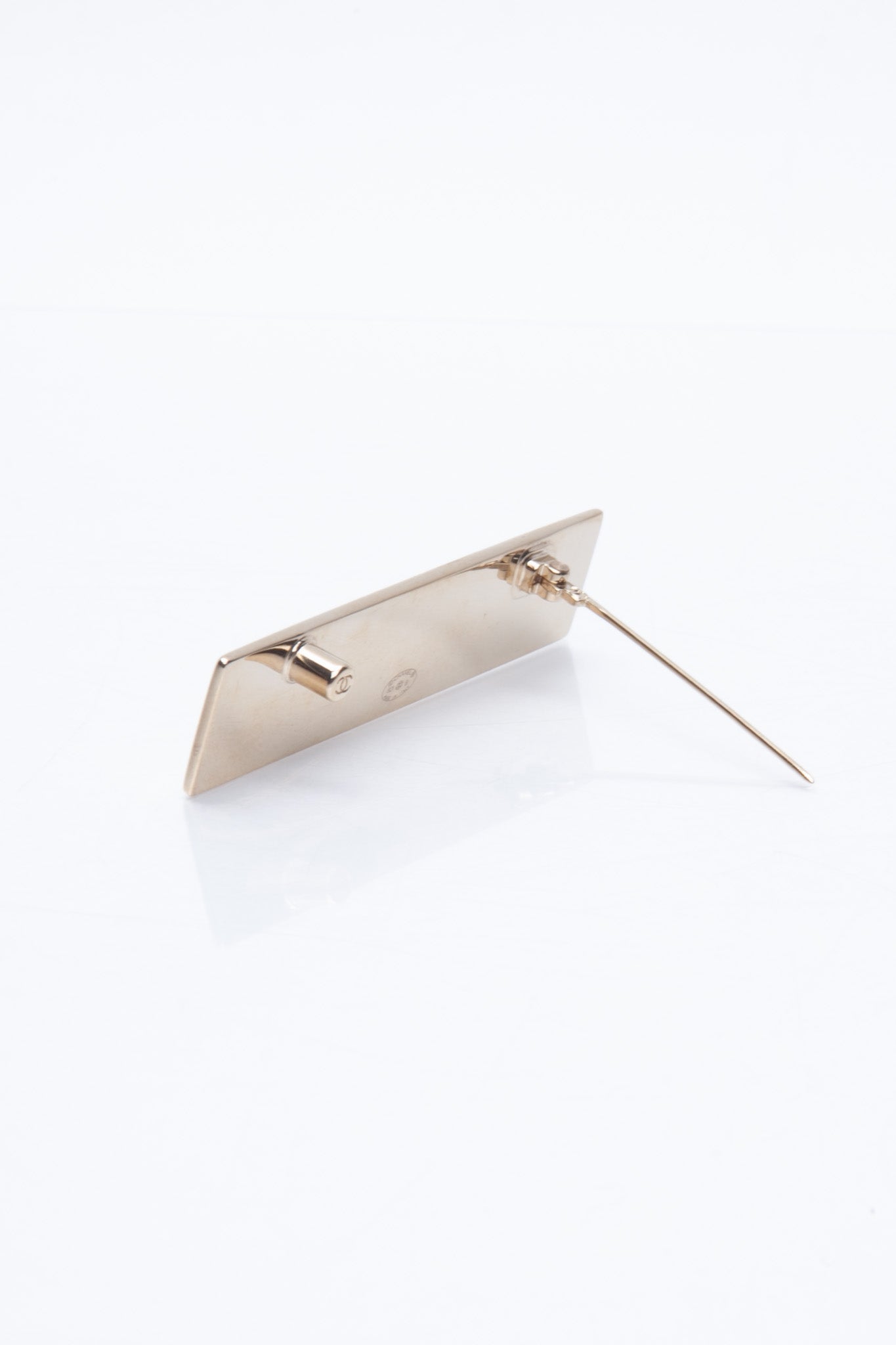 CHANEL Nameplate Bar Brooch
