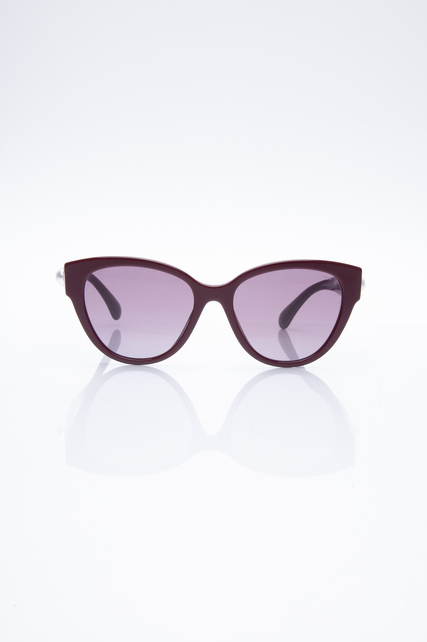 CHANEL Burgundy Acetate Butterfly Classics Sunglasses