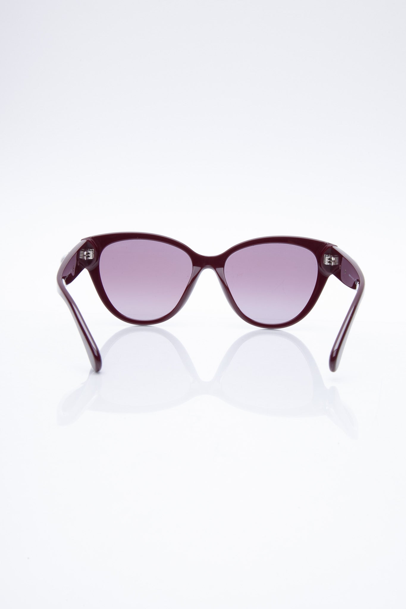 CHANEL Burgundy Acetate Butterfly Classics Sunglasses