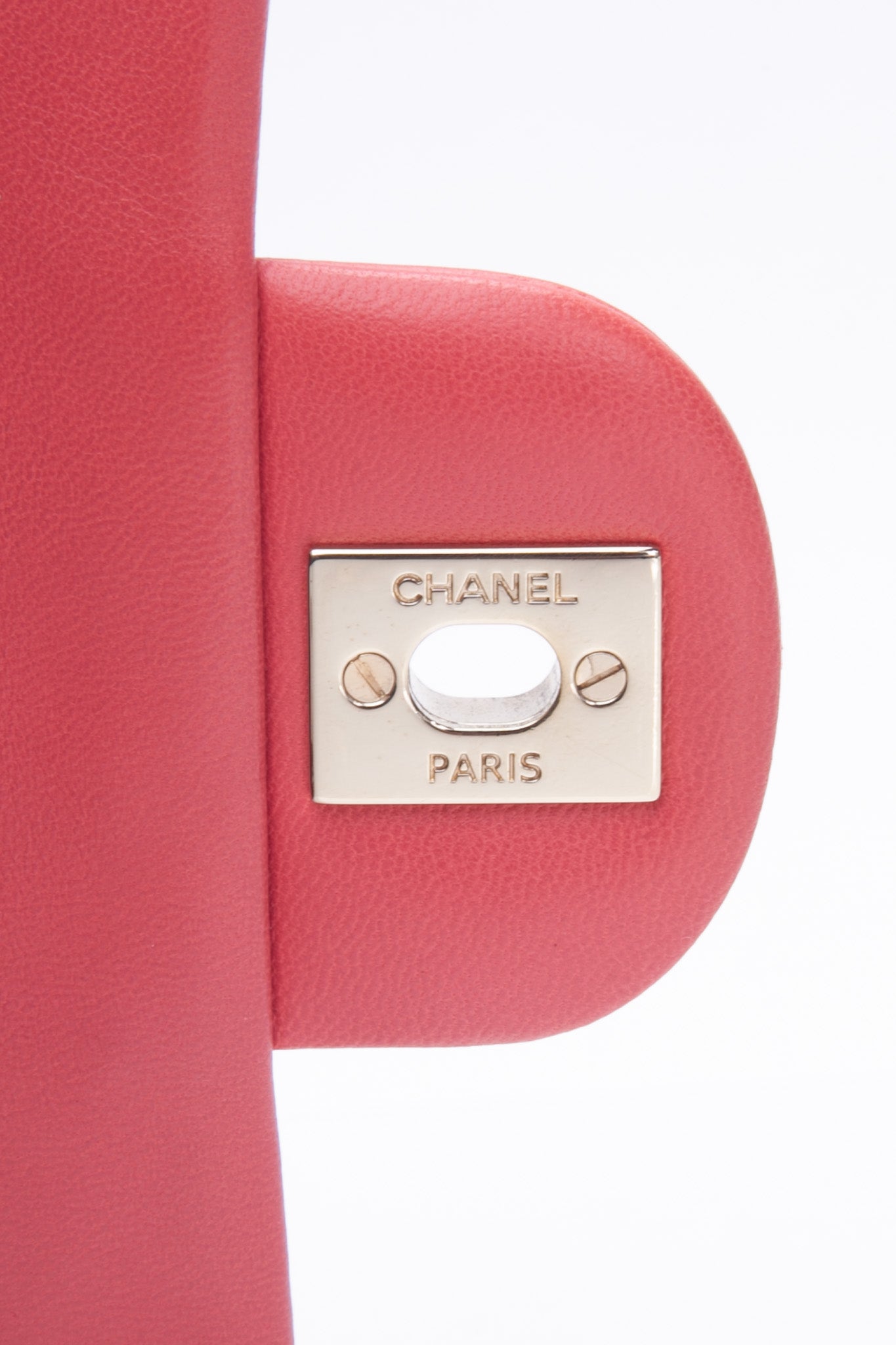 CHANEL Chevron Pink Lambskin Square Mini Flap Bag