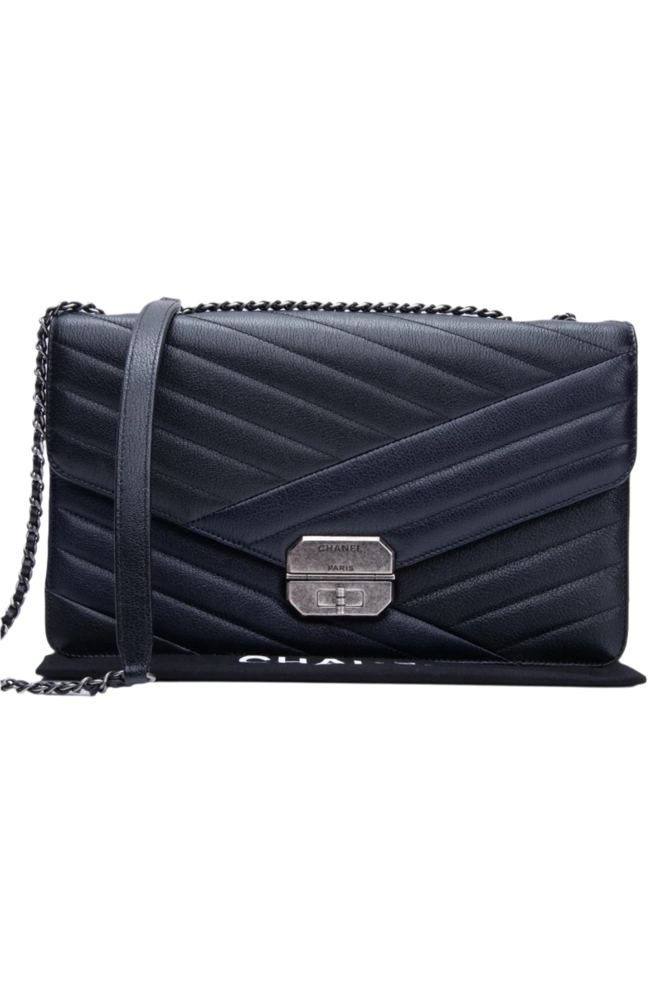 CHANEL Calfskin Leather Shoulder/Crossbody Bag