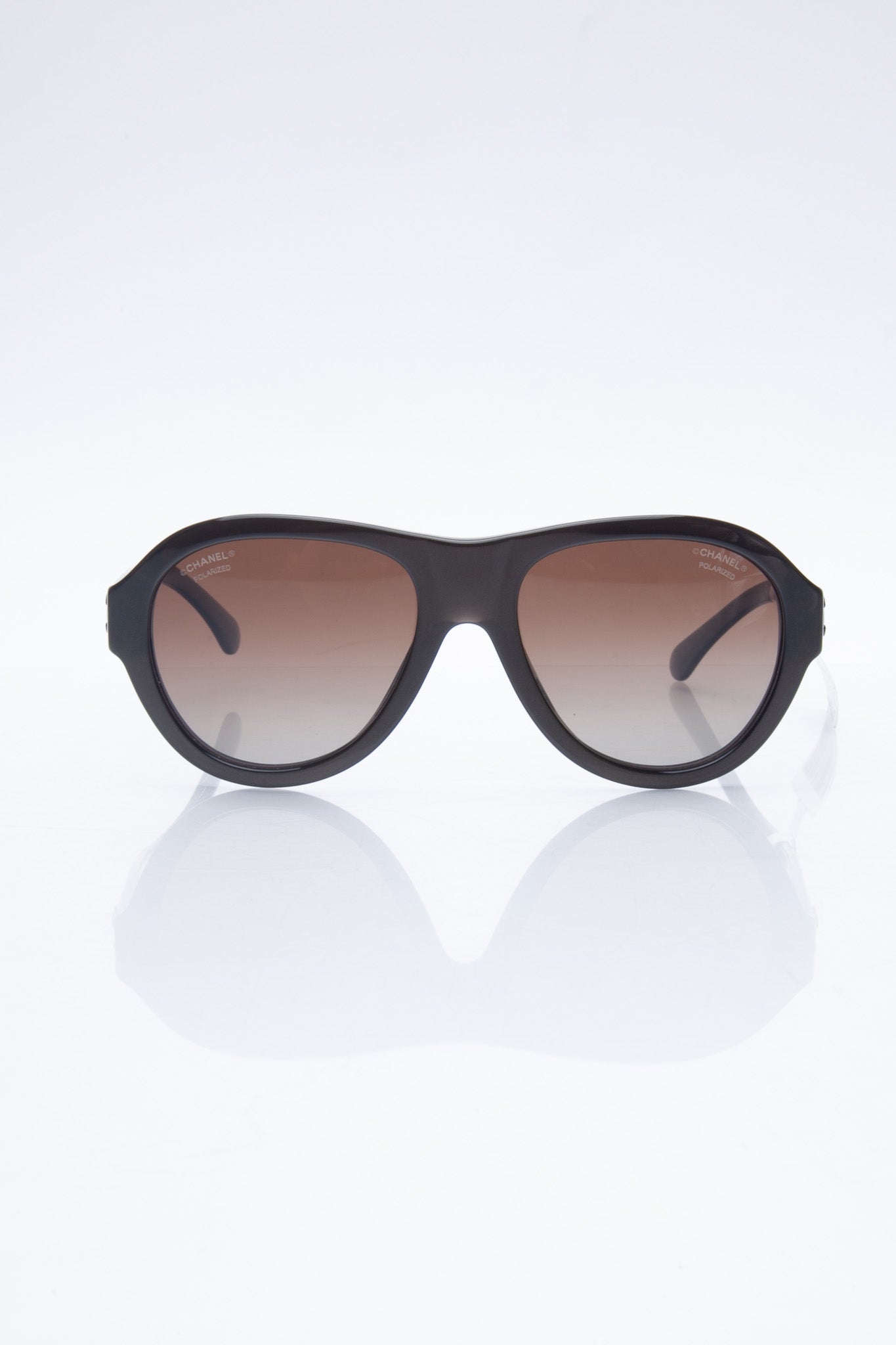 CHANEL Sunglasses Brown Shine