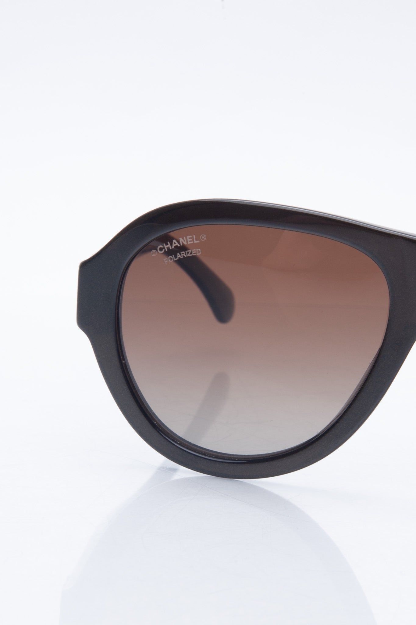 CHANEL Sunglasses Brown Shine