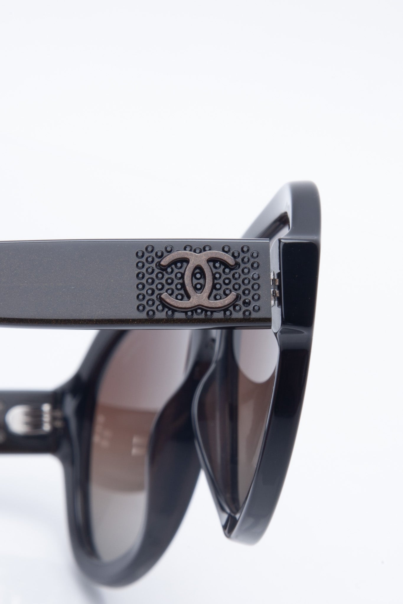 CHANEL Sunglasses Brown Shine