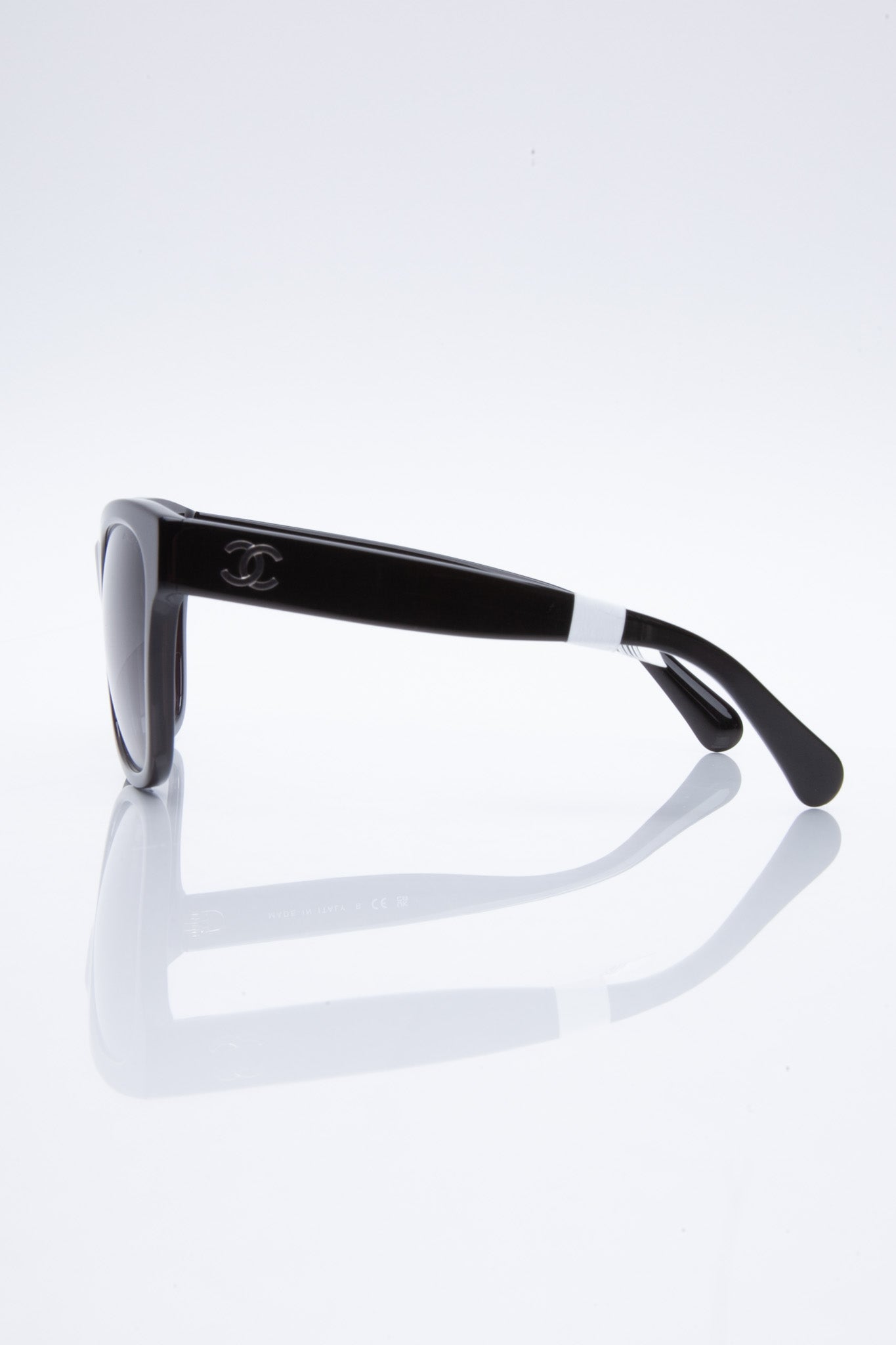 CHANEL Brown Shimmer Frame Square Acetate Sunglasses