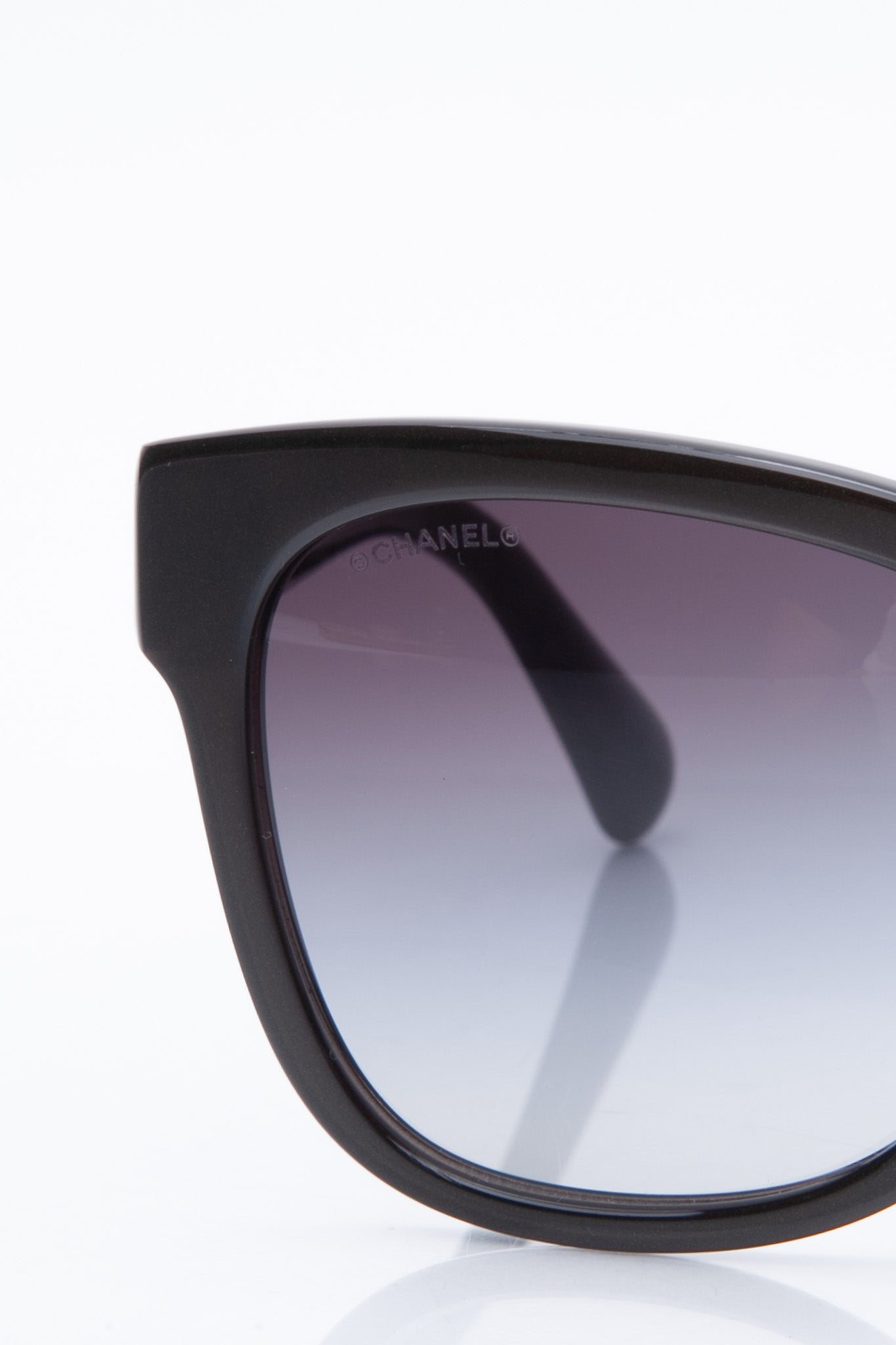 CHANEL Brown Shimmer Frame Square Acetate Sunglasses