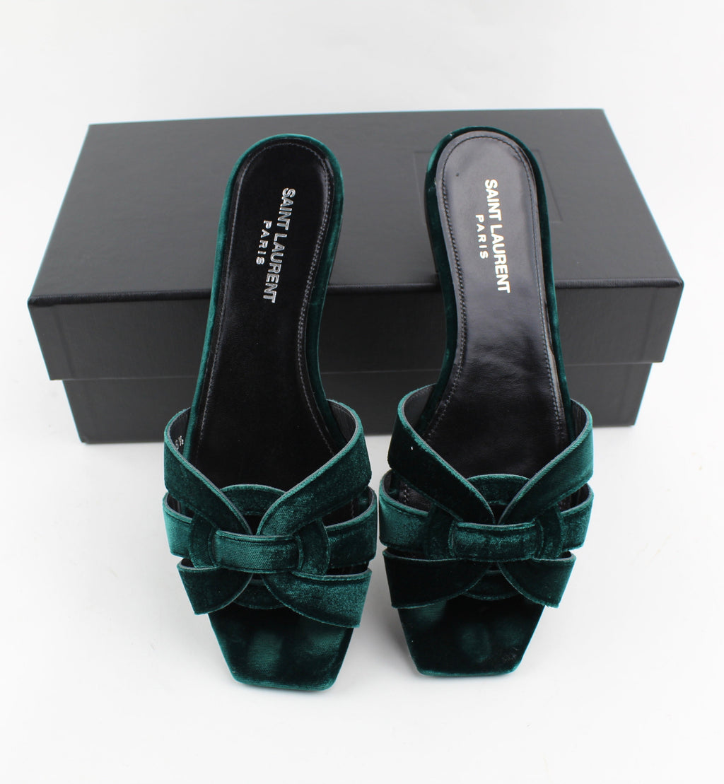 SAINT LAURENT TRIBUTE  FLAT SANDALS SIZE 38.5
