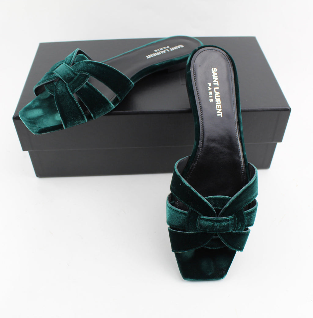 SAINT LAURENT TRIBUTE  FLAT SANDALS SIZE 38.5