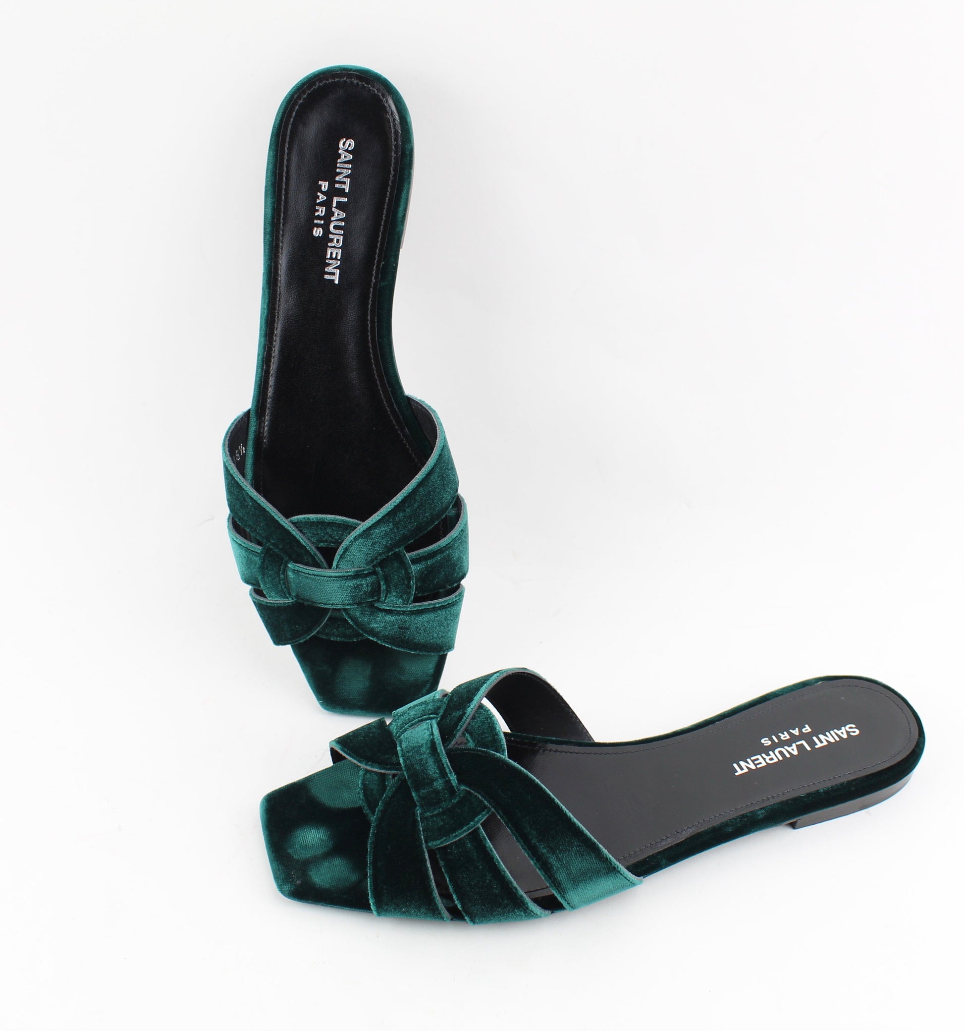 SAINT LAURENT TRIBUTE  FLAT SANDALS SIZE 38.5