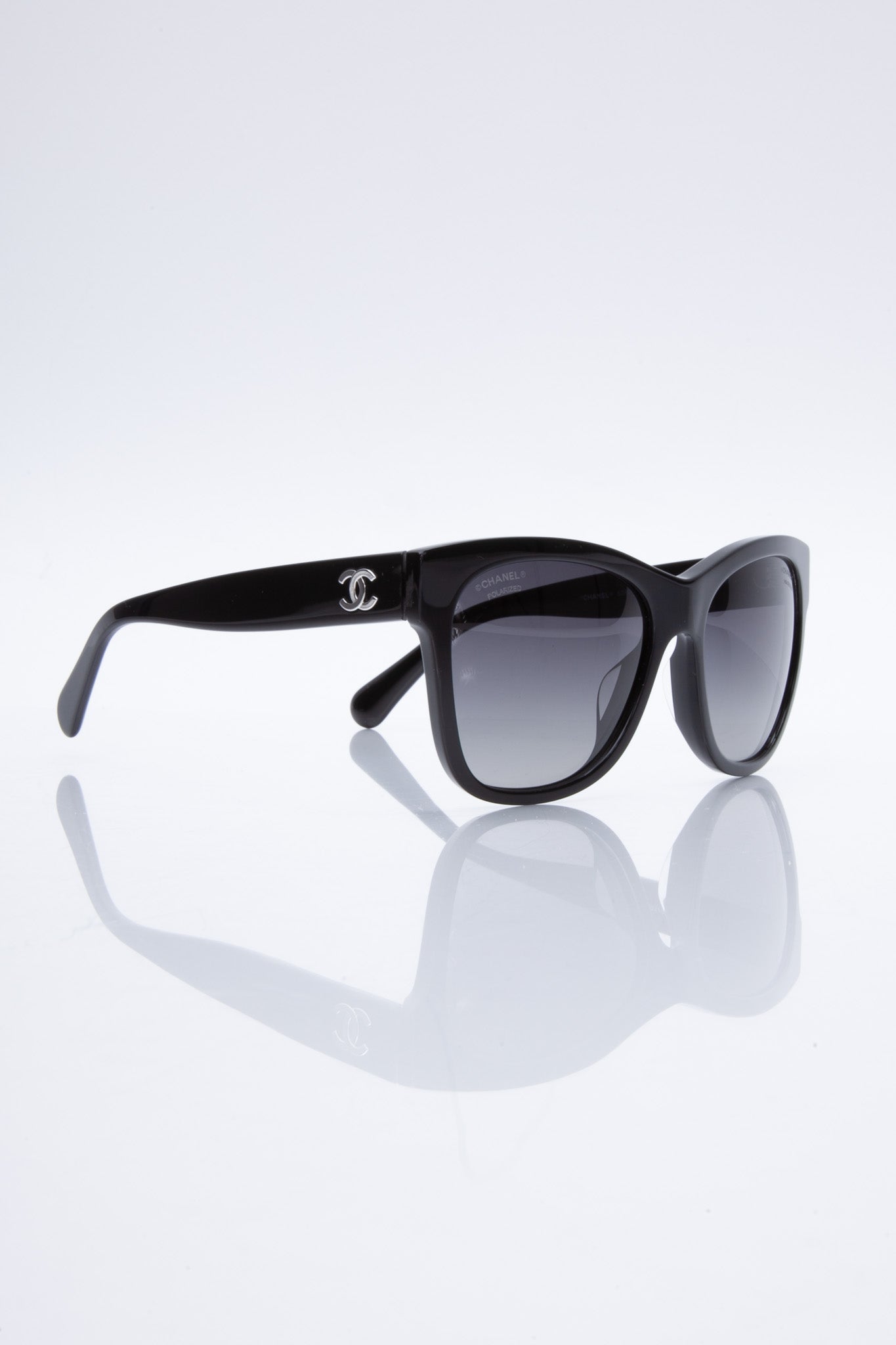 CHANEL Polarized Square CC Sunglasses 5380 Black