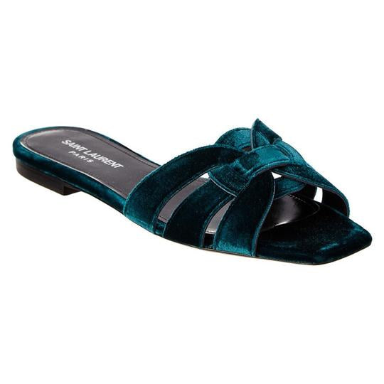 SAINT LAURENT TRIBUTE  FLAT SANDALS SIZE 38.5