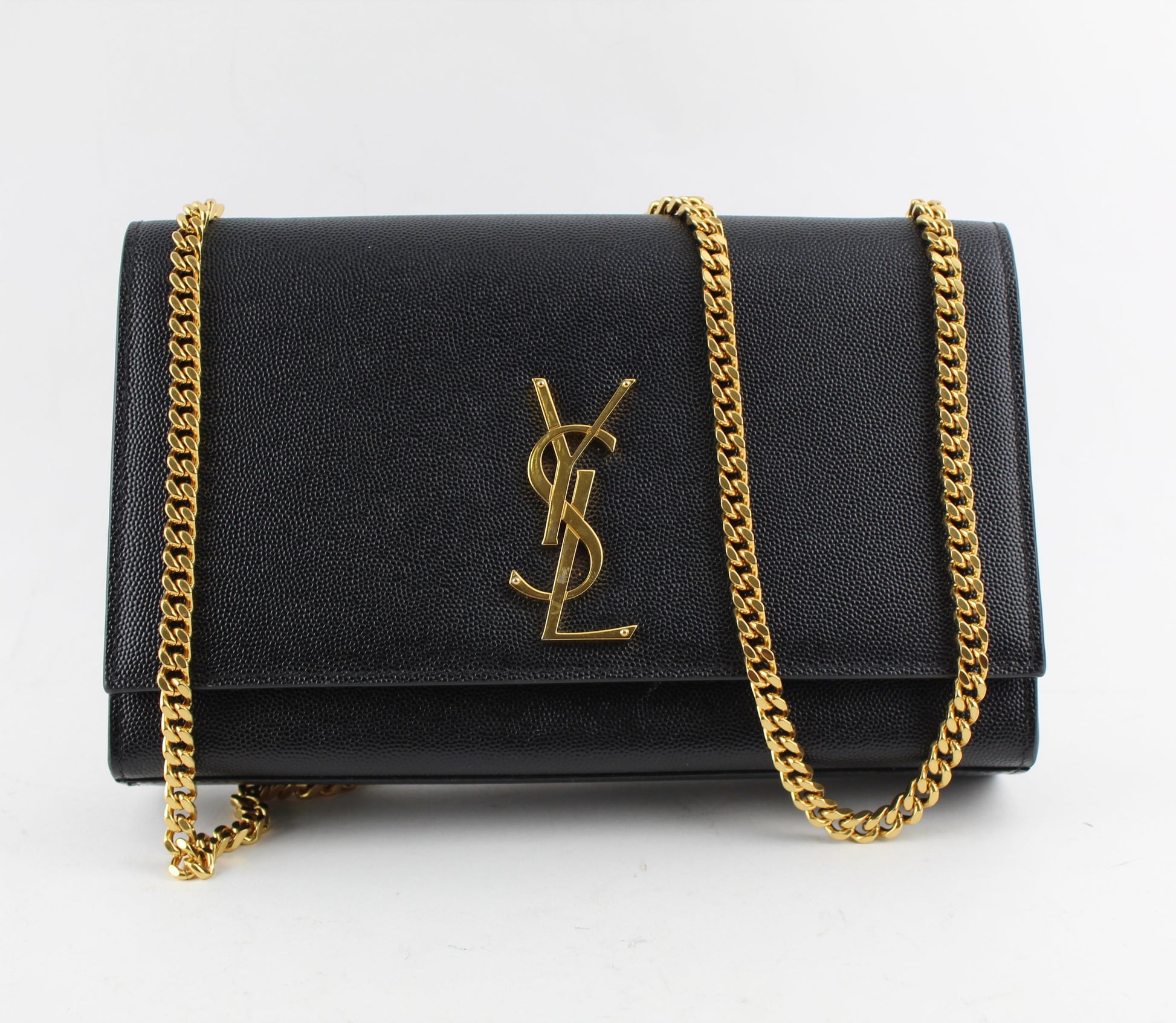 SAINT LAURENT MONOGRAM KATE MEDIUM LEATHER CHAIN BAG
