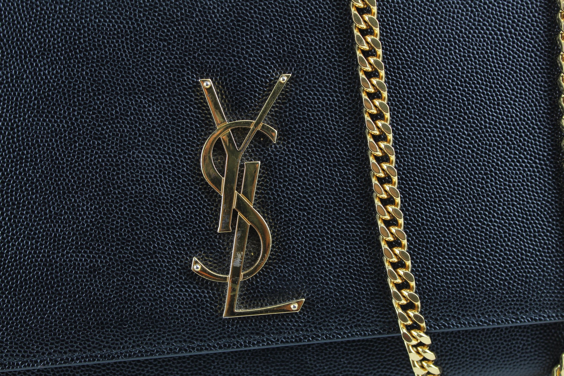 SAINT LAURENT MONOGRAM KATE MEDIUM LEATHER CHAIN BAG