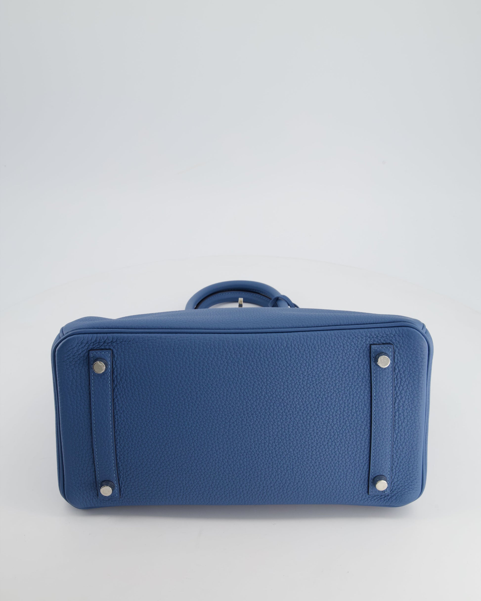 Hermes Birkin Bag 30cm in Bleu Azur Togo Leather and Palladium Hardware