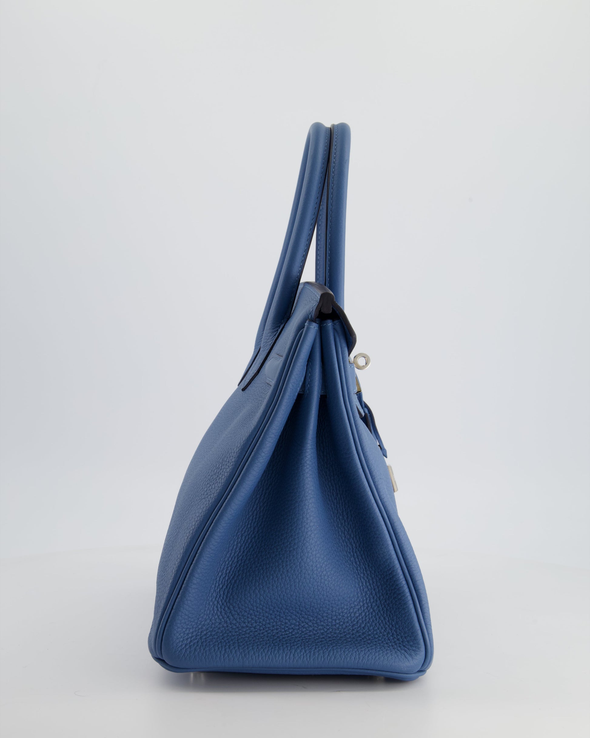 Hermes Birkin Bag 30cm in Bleu Azur Togo Leather and Palladium Hardware
