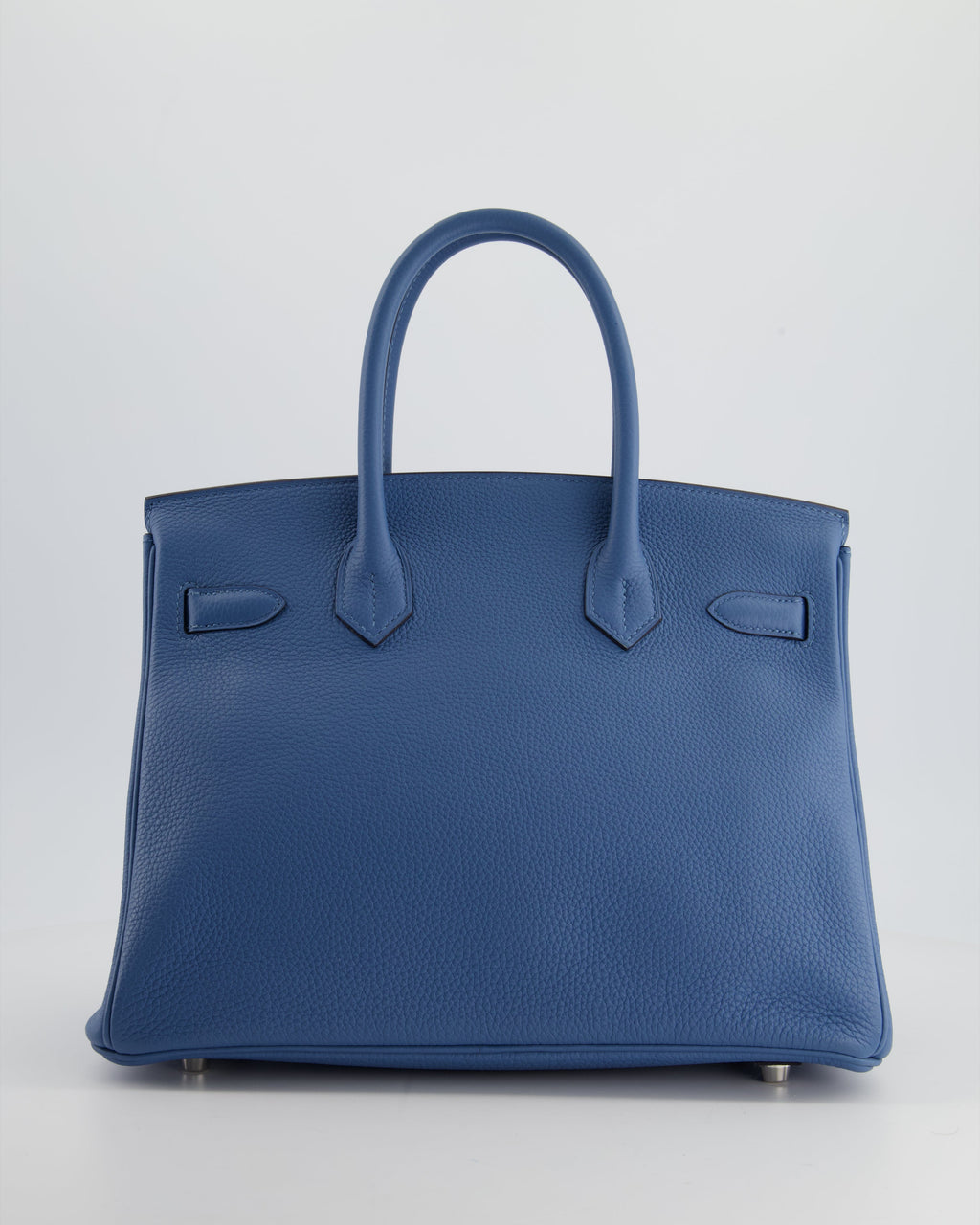 Hermes Birkin Bag 30cm in Bleu Azur Togo Leather and Palladium Hardware