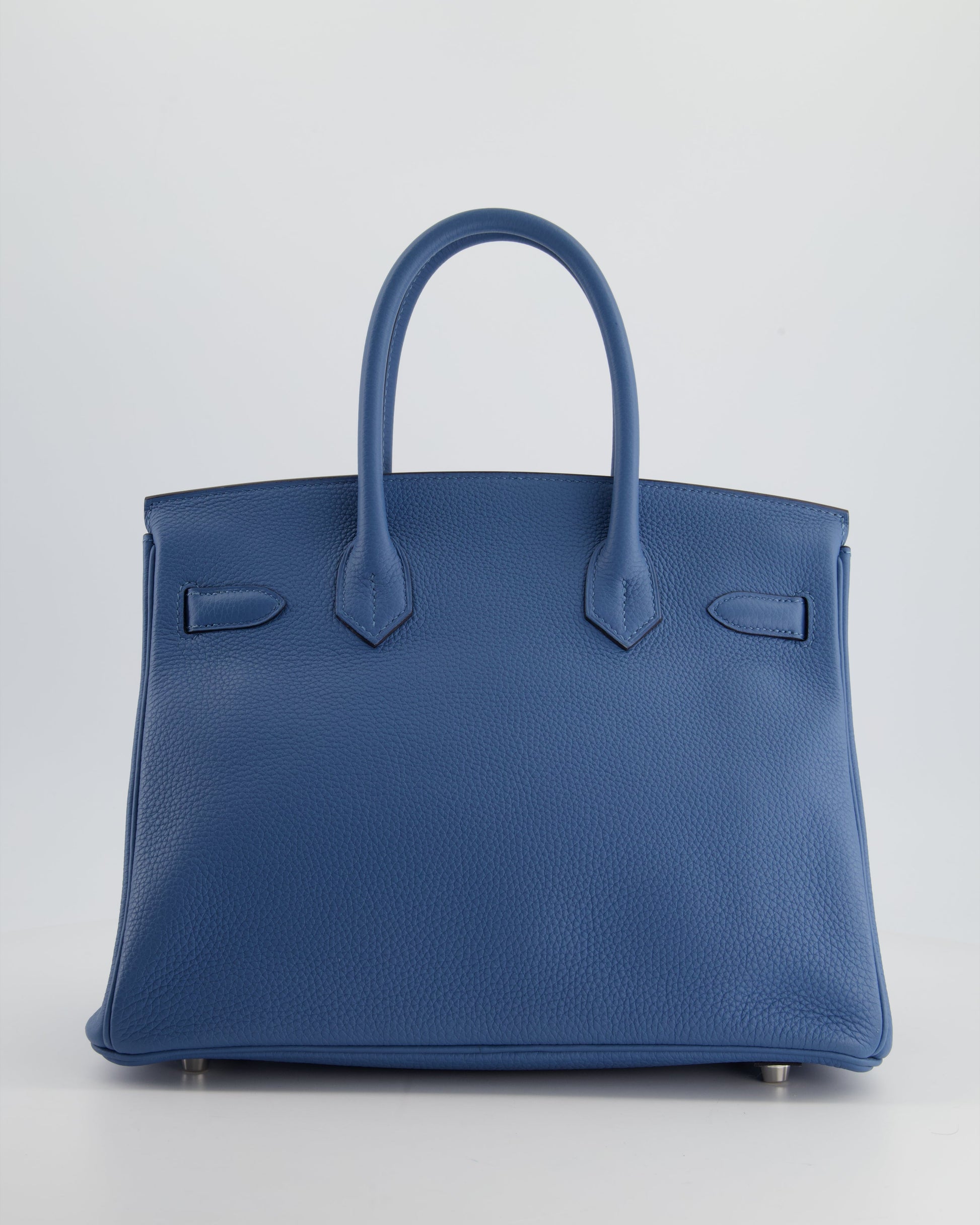 Hermes Birkin Bag 30cm in Bleu Azur Togo Leather and Palladium Hardware