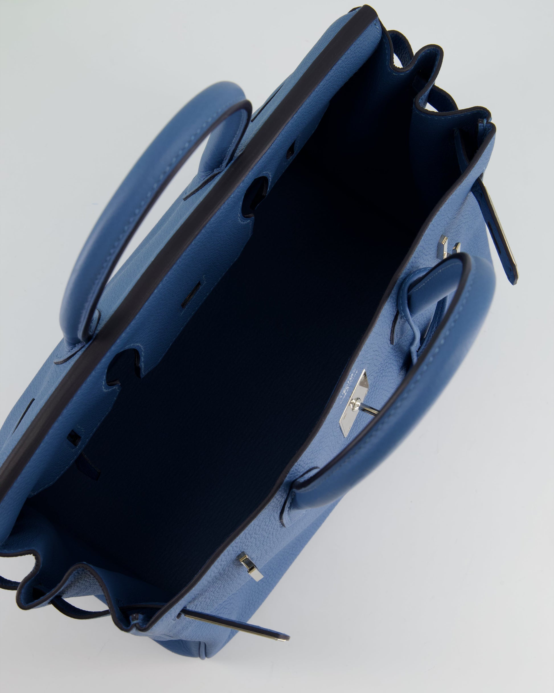 Hermes Birkin Bag 30cm in Bleu Azur Togo Leather and Palladium Hardware