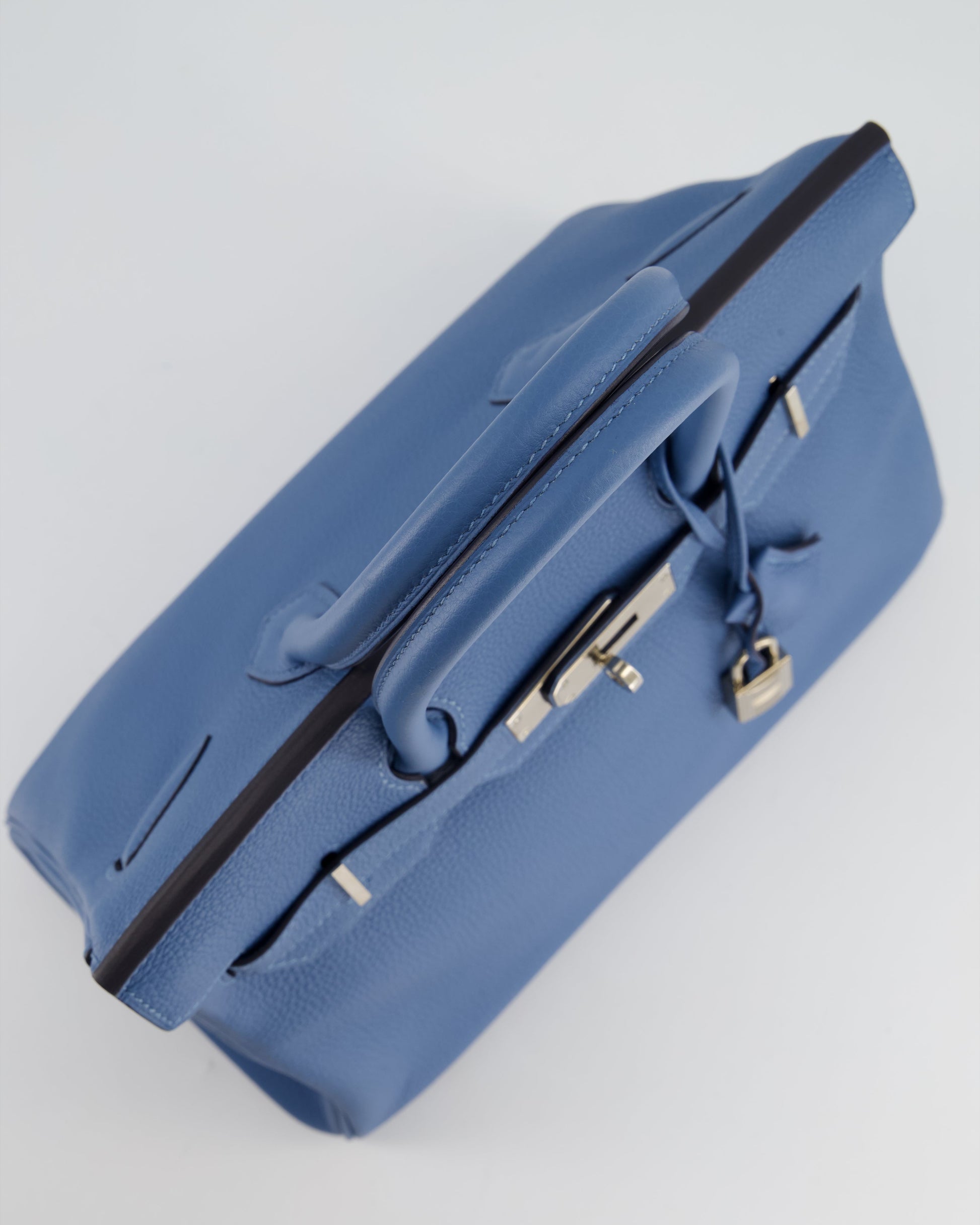 Hermes Birkin Bag 30cm in Bleu Azur Togo Leather and Palladium Hardware