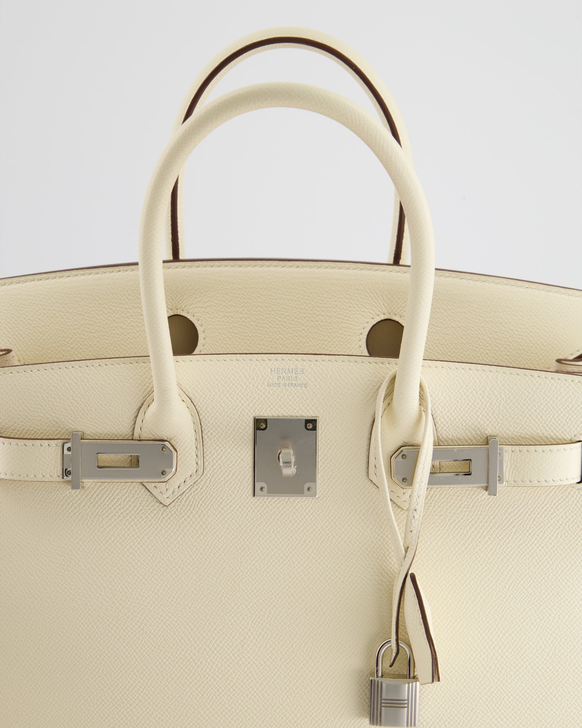 Hermes Birkin Bag 30cm Sellier in Nata Epsom Leather with Palladium Hardware