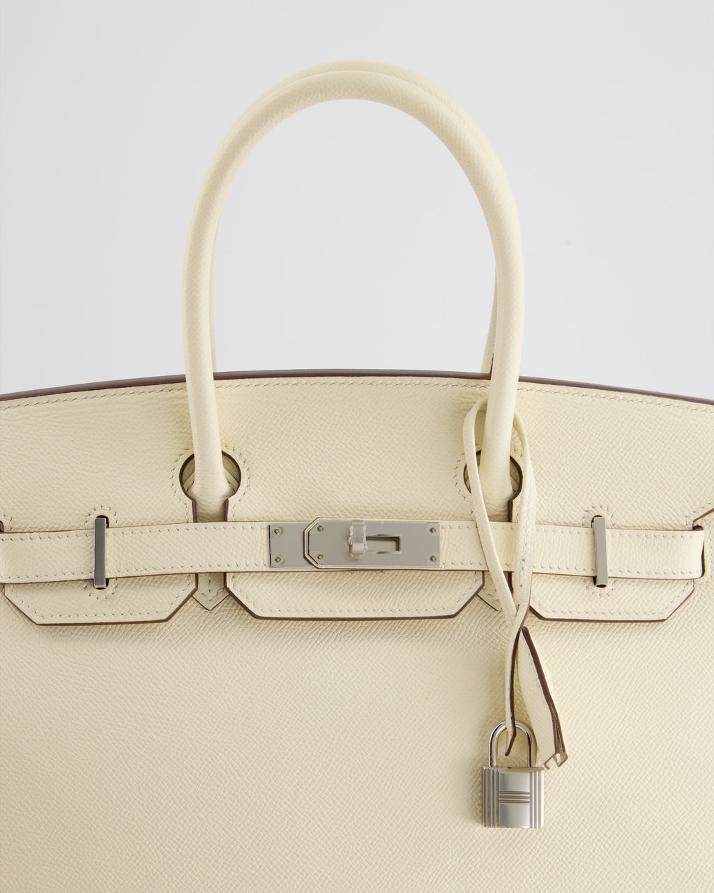 Hermes Birkin Bag 30cm Sellier in Nata Epsom Leather with Palladium Hardware