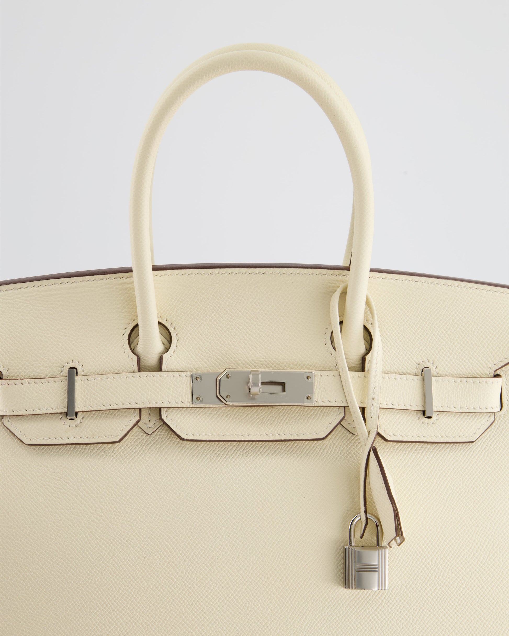 Hermes Birkin Bag 30cm Sellier in Nata Epsom Leather with Palladium Hardware