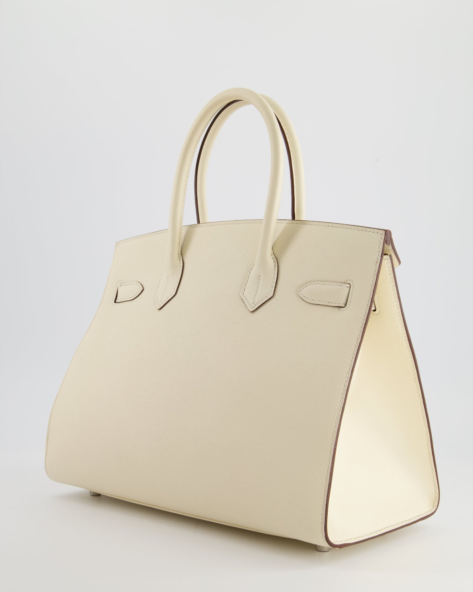 Hermes Birkin Bag 30cm Sellier in Nata Epsom Leather with Palladium Hardware