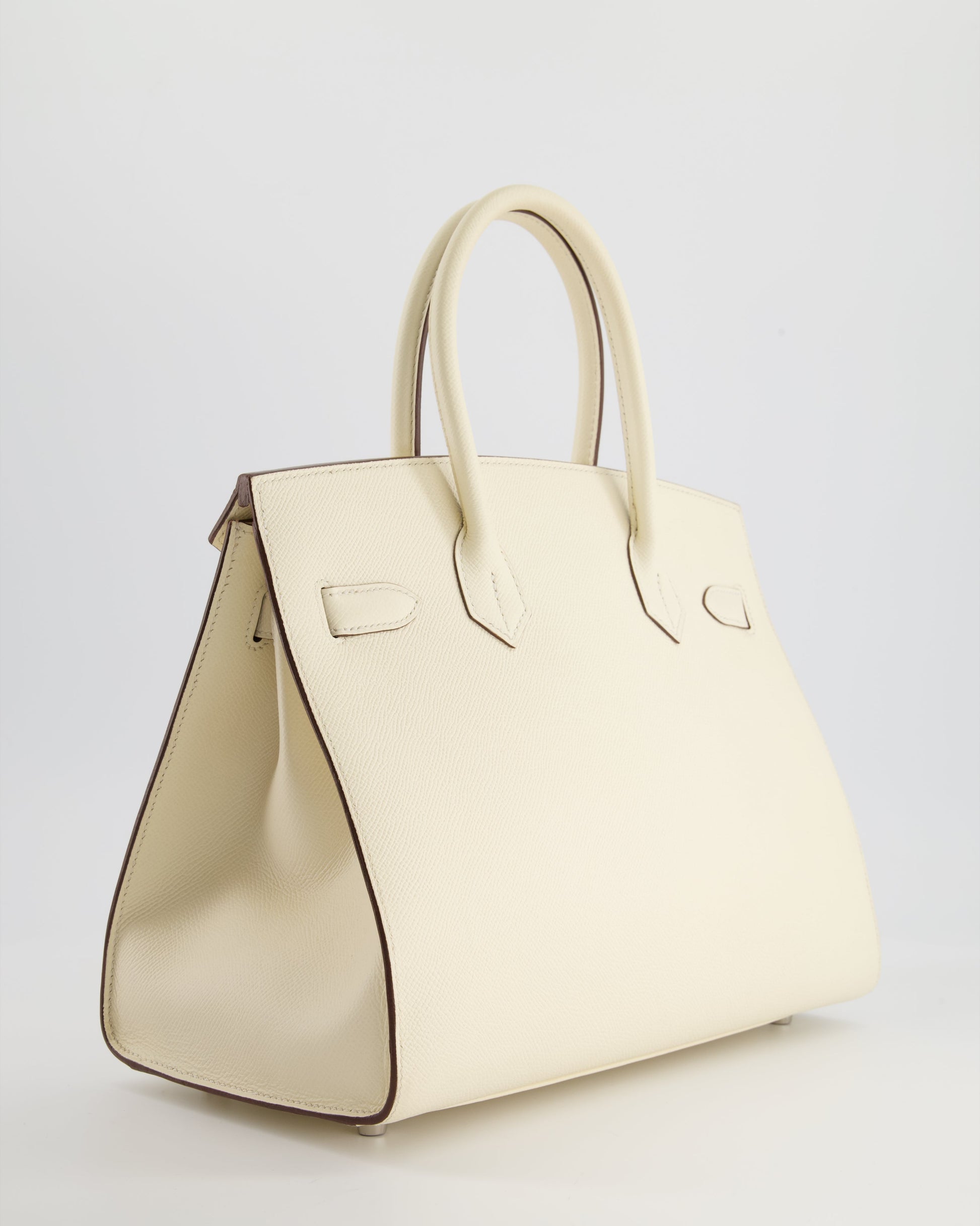 Hermes Birkin Bag 30cm Sellier in Nata Epsom Leather with Palladium Hardware