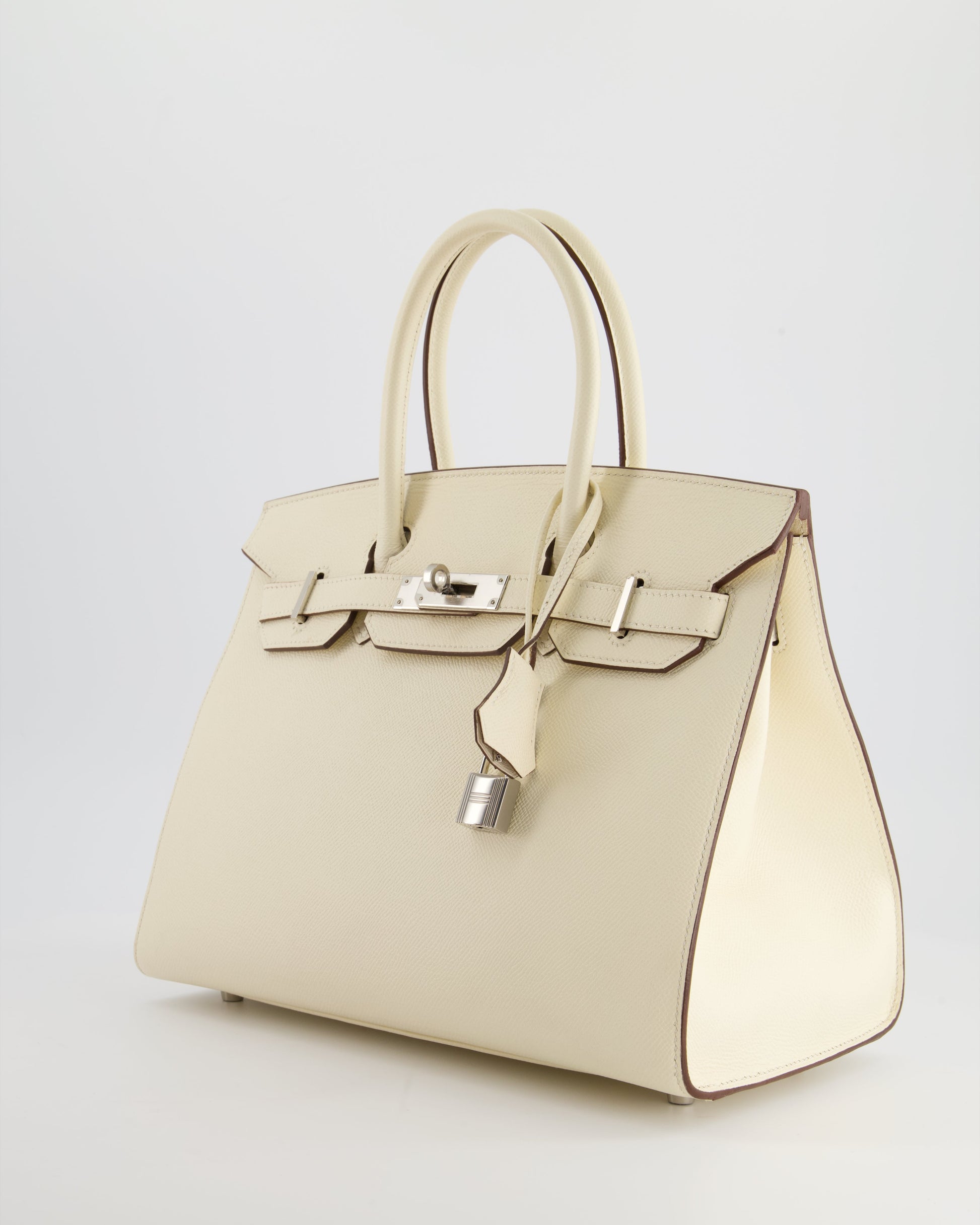 Hermes Birkin Bag 30cm Sellier in Nata Epsom Leather with Palladium Hardware