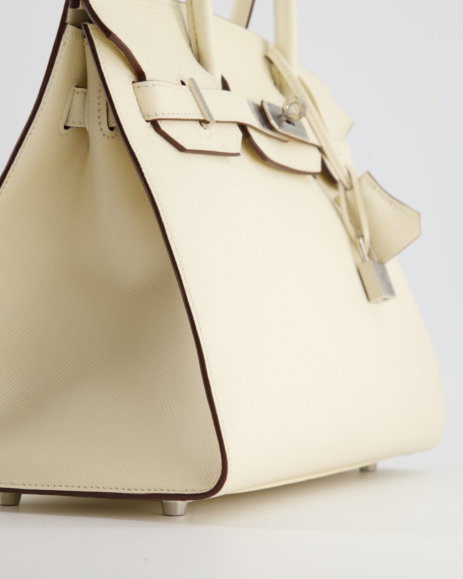 Hermes Birkin Bag 30cm Sellier in Nata Epsom Leather with Palladium Hardware